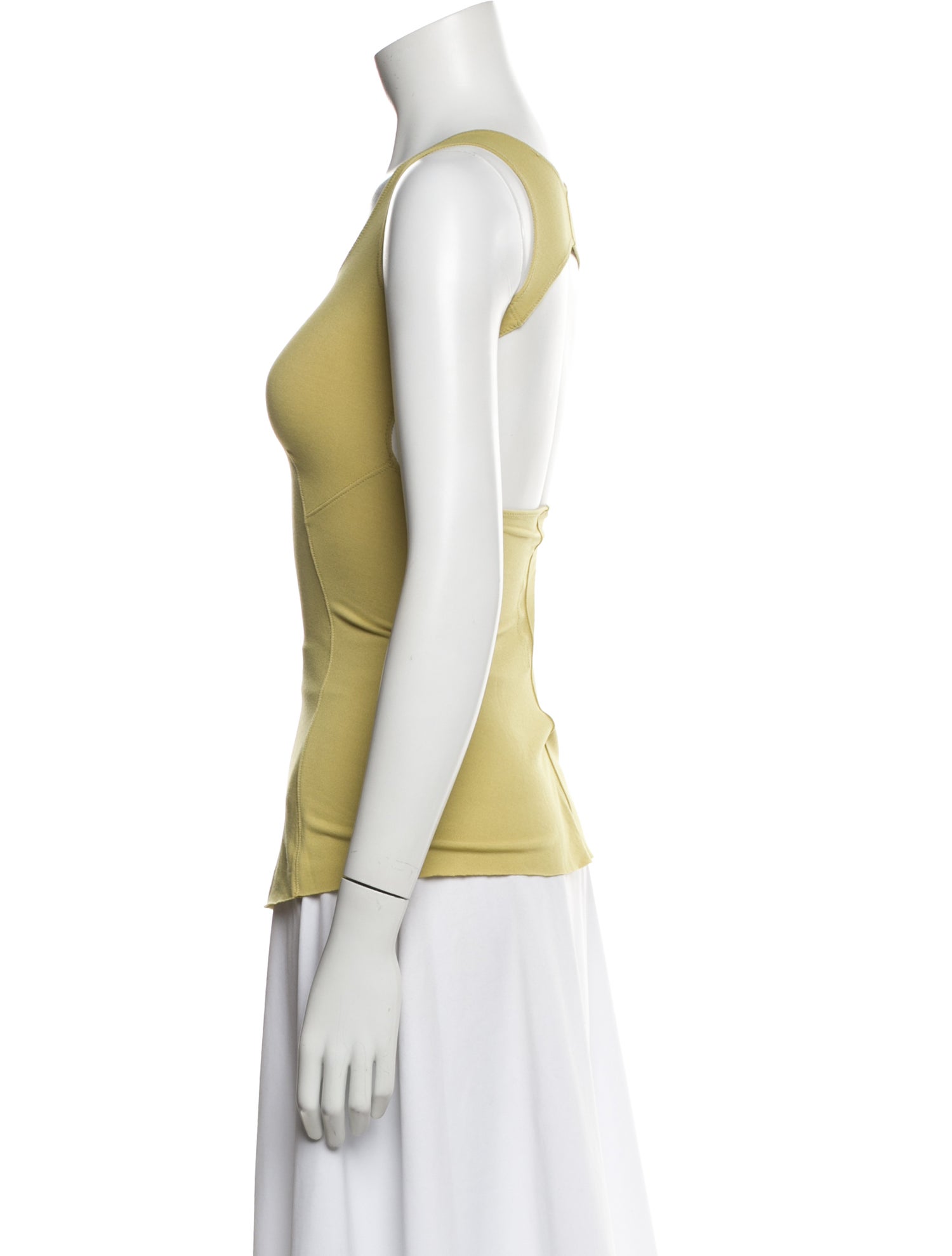 Rick Owens Lilies Scoop Neck Sleeveless Top