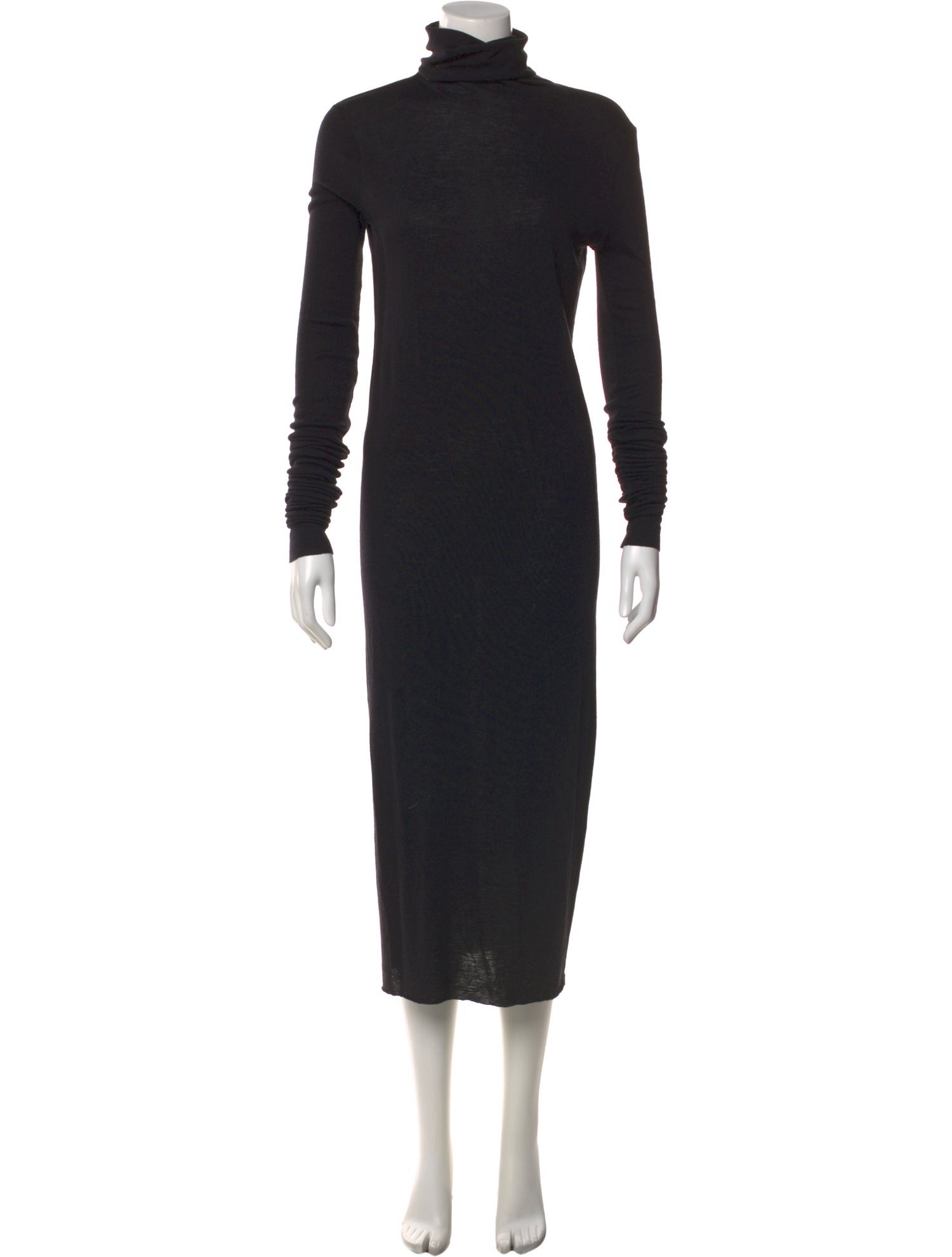 Rick Owens Lilies Turtleneck Midi Length Dress