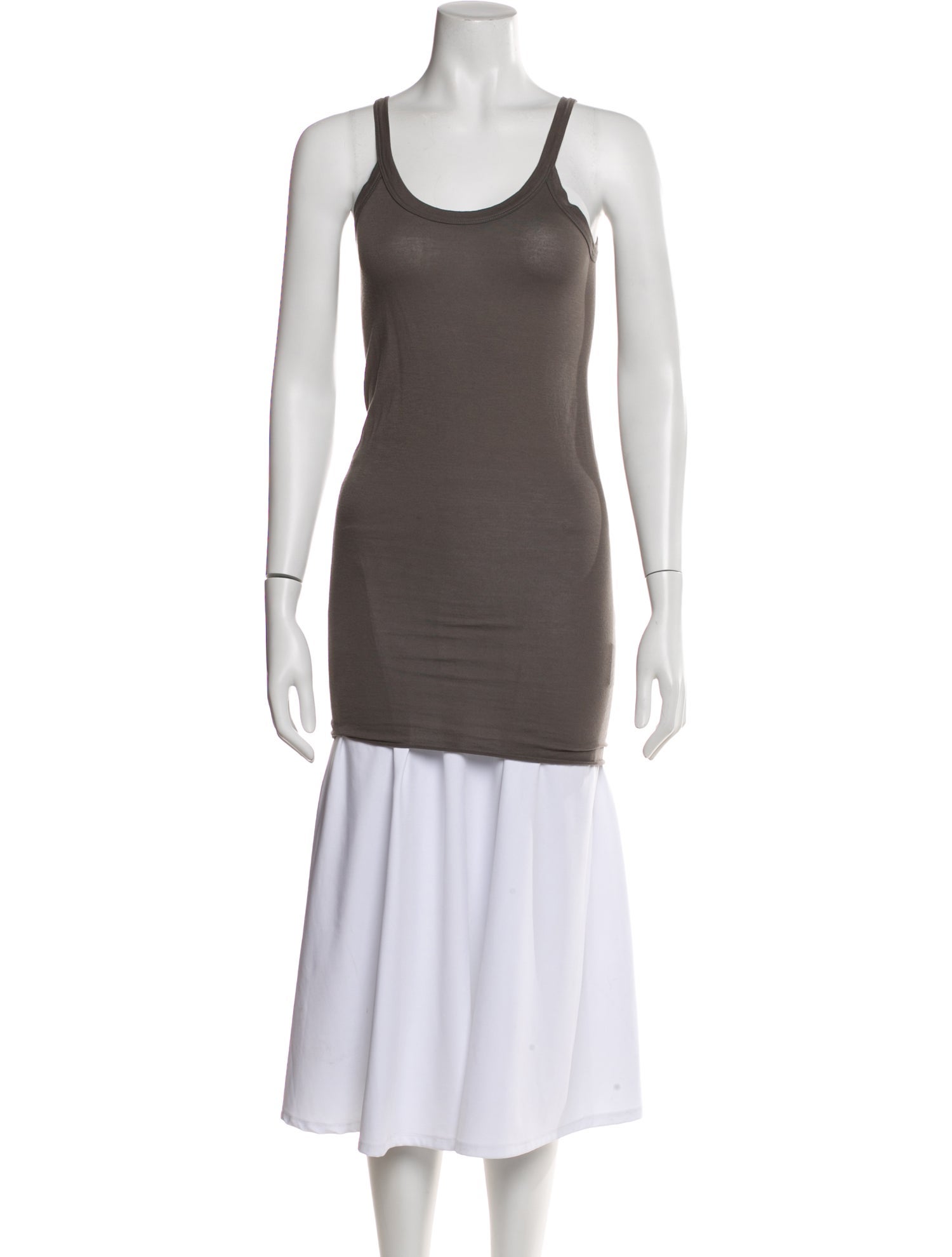 Rick Owens Lilies Scoop Neck Sleeveless Top