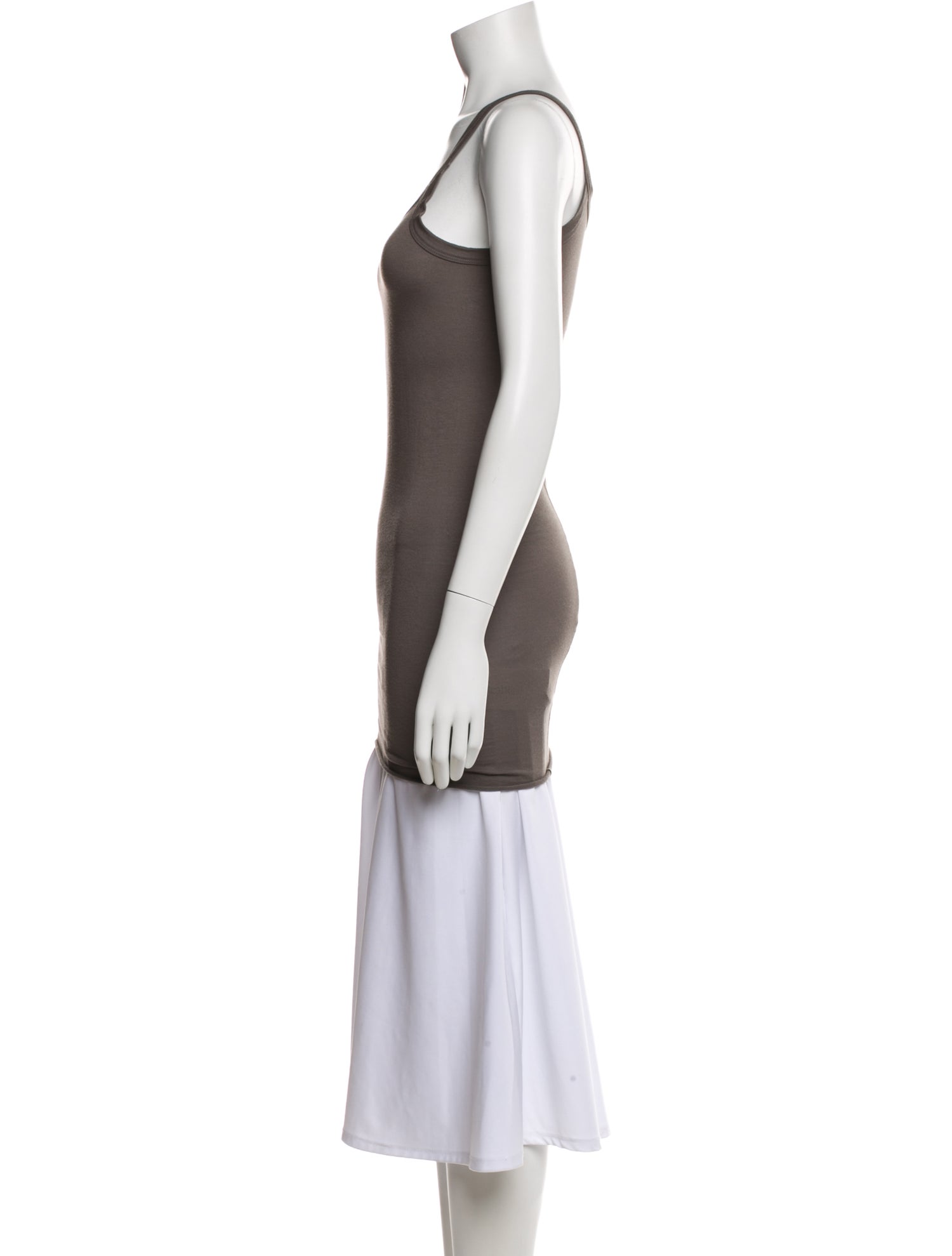 Rick Owens Lilies Scoop Neck Sleeveless Top