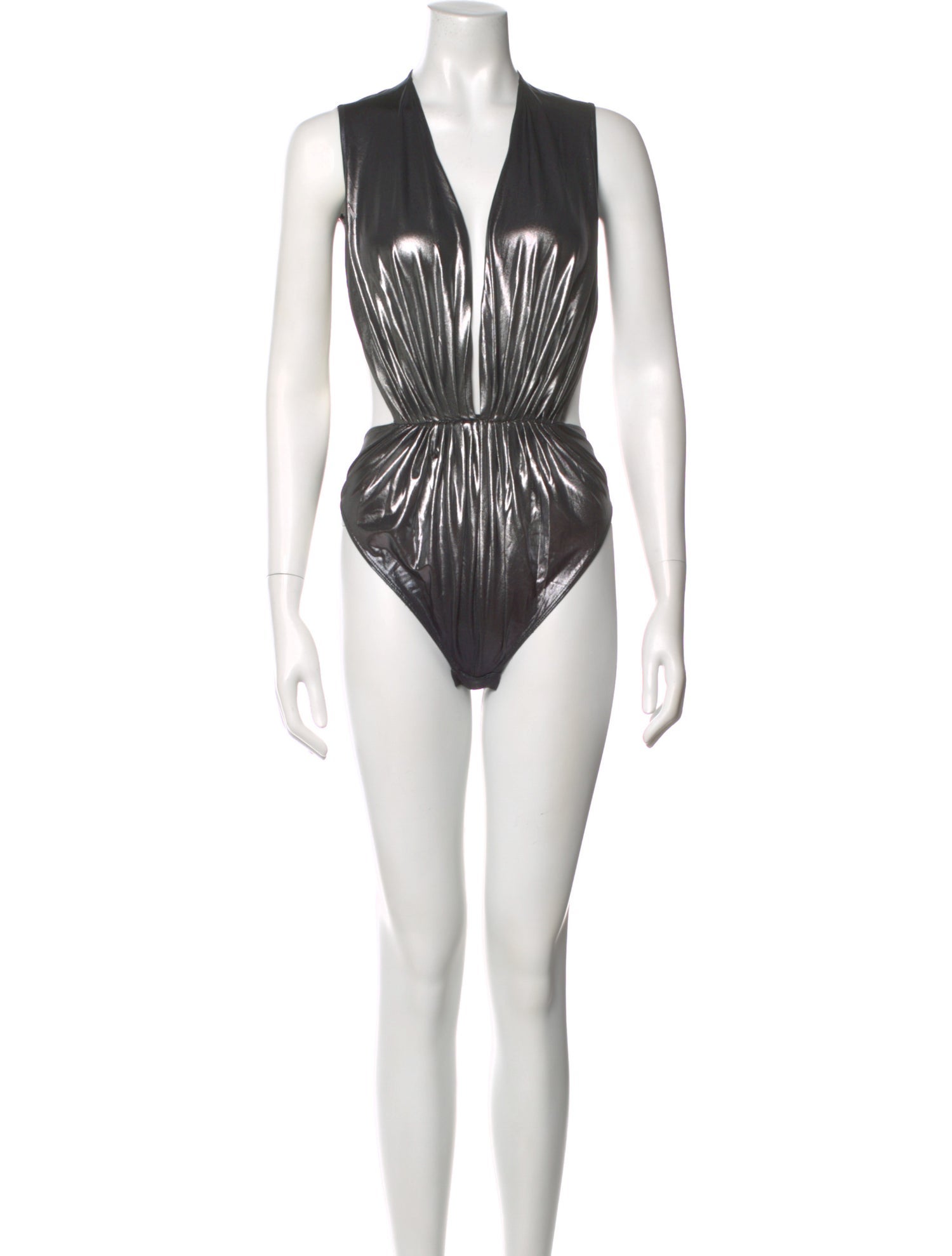 Rick Owens Lilies V-Neck Sleeveless Bodysuit