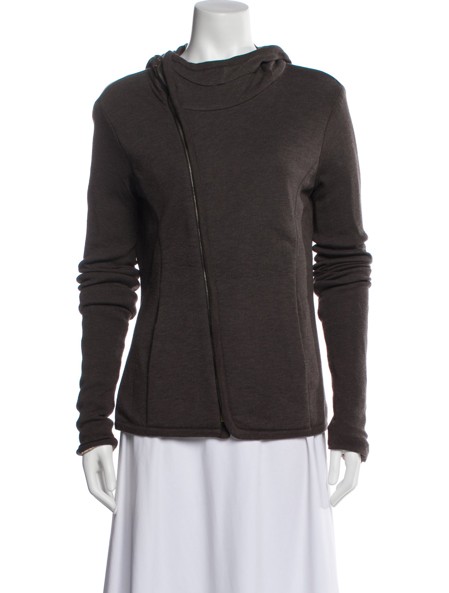 Rick Owens Lilies Asymmetrical Long Sleeve Hoodie