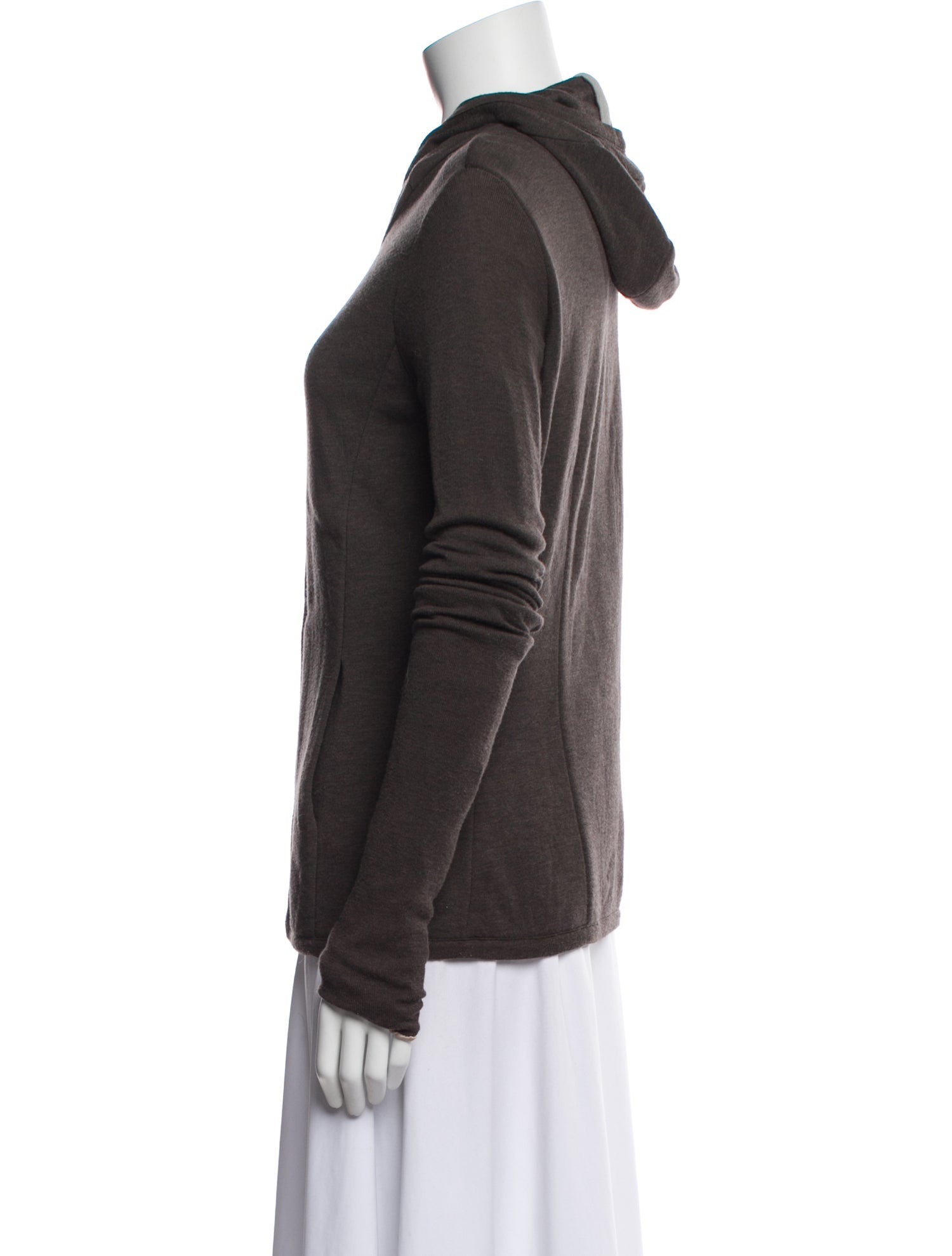 Rick Owens Lilies Asymmetrical Long Sleeve Hoodie