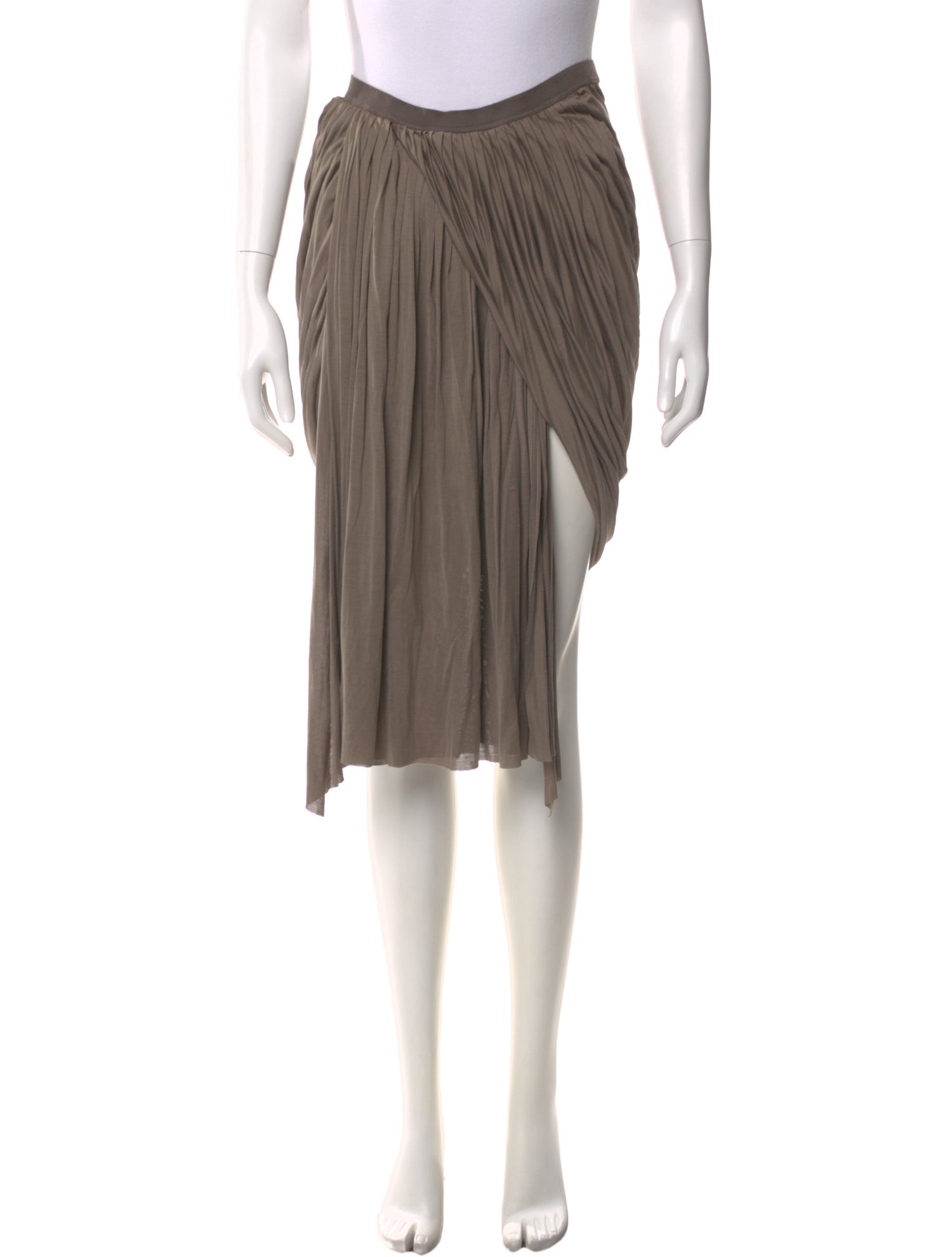 Rick Owens Lilies Silk Knee-Length Skirt