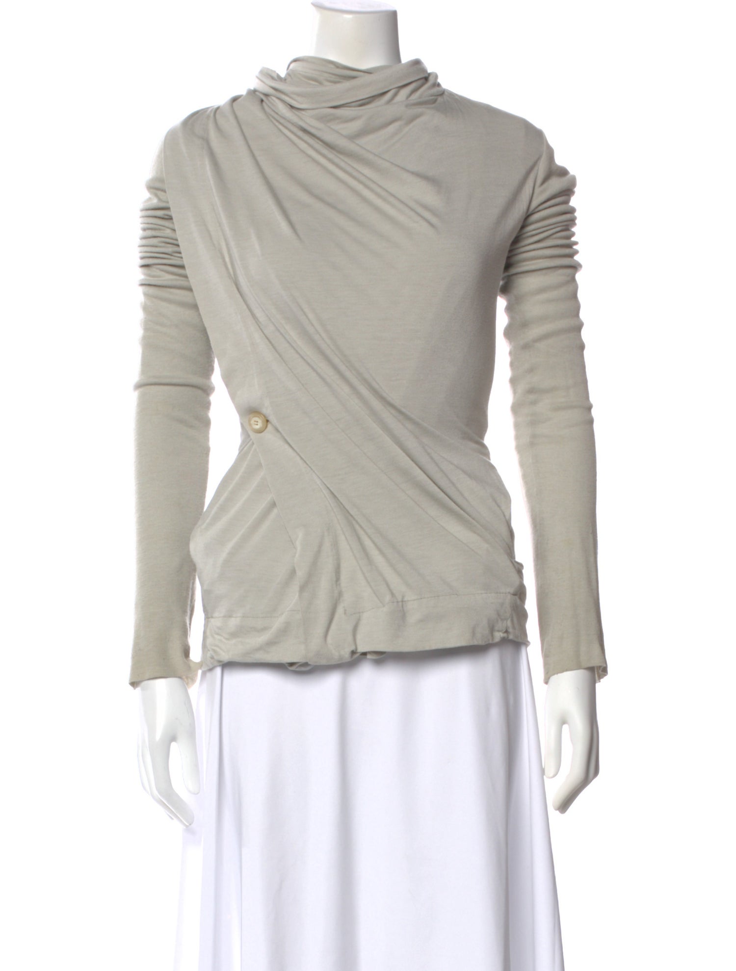 Rick Owens Lilies Wool Turtleneck Top