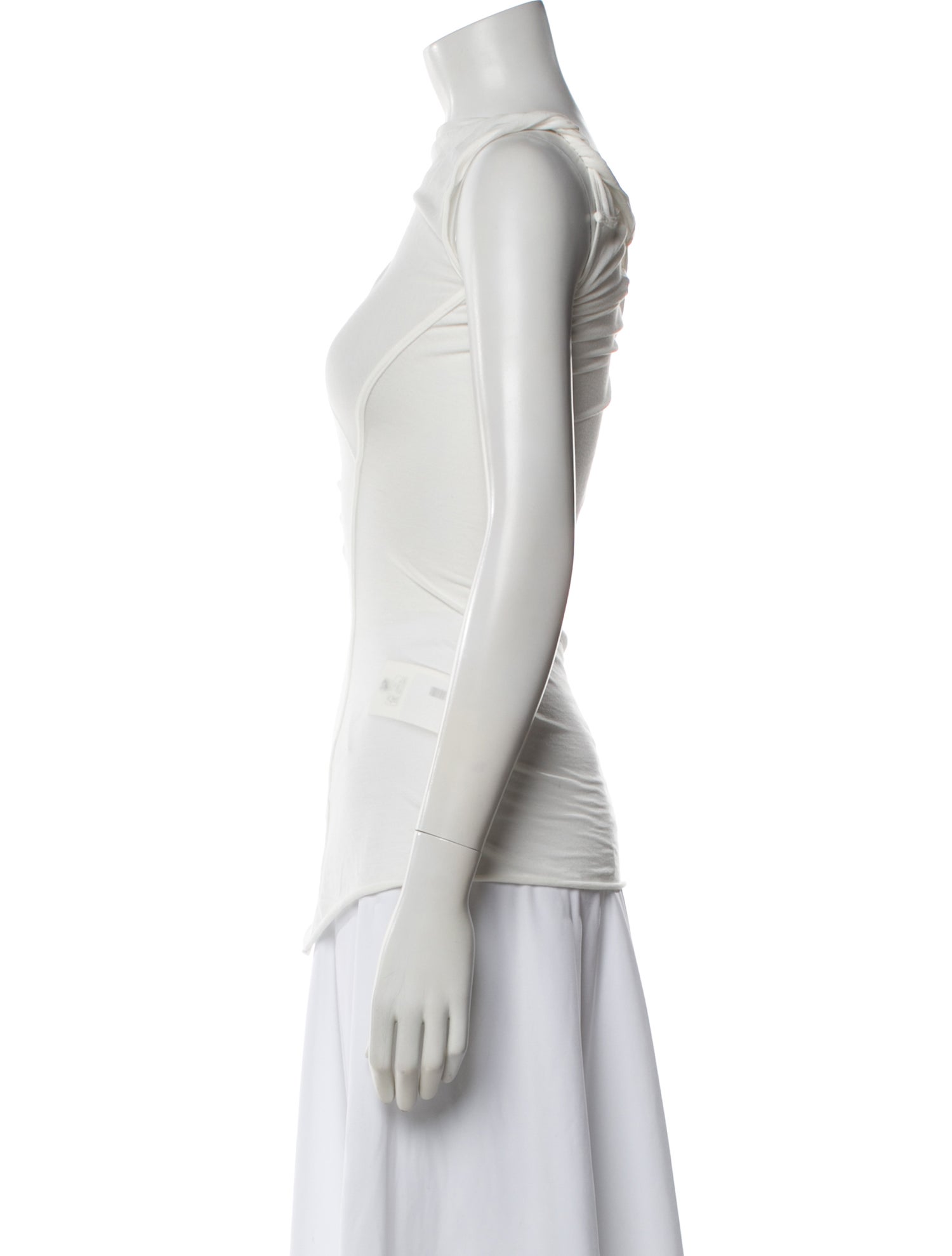 Rick Owens Lilies Asymmetrical Long Sleeve Top