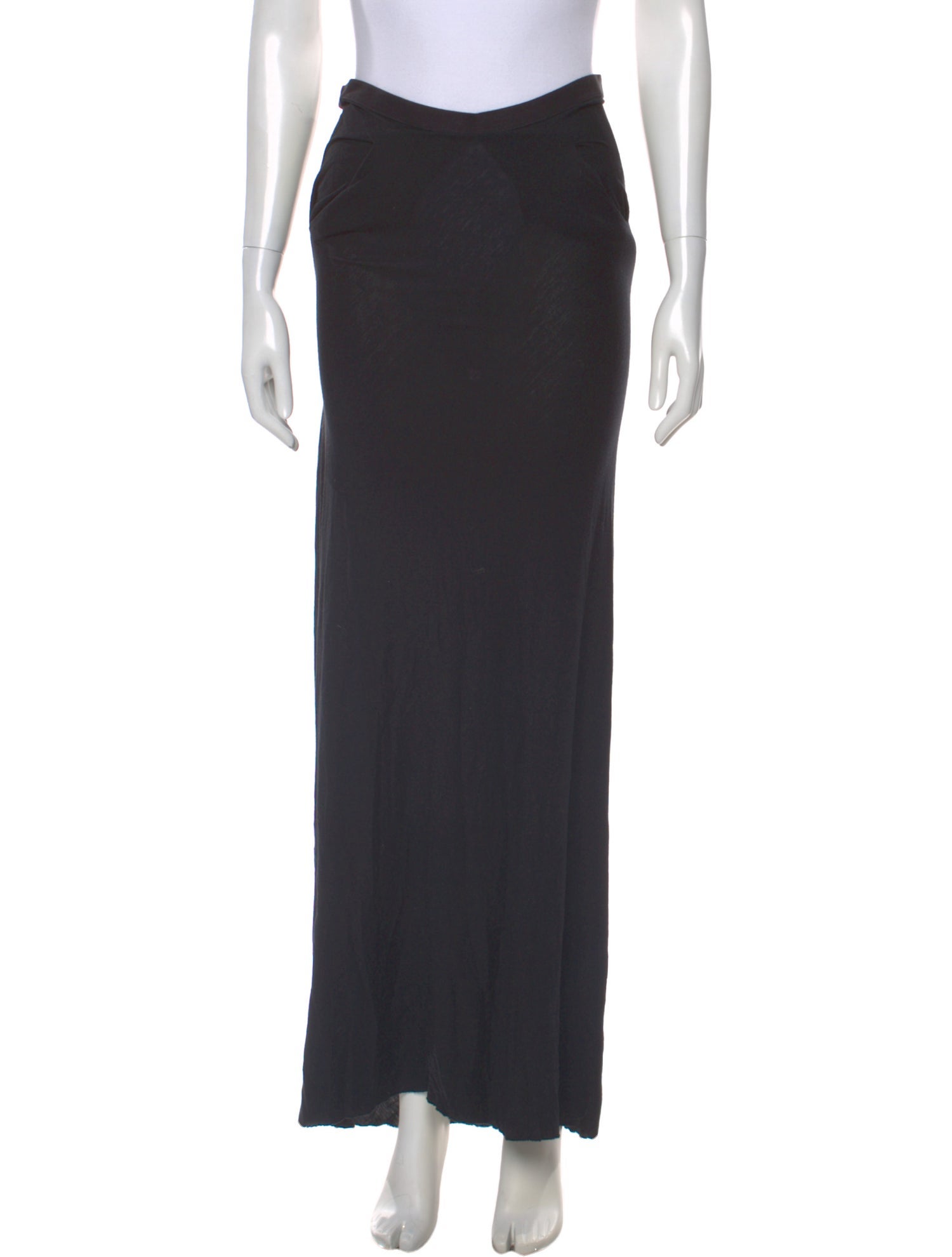 Rick Owens Lilies Raw-Edge Trim Long Skirt