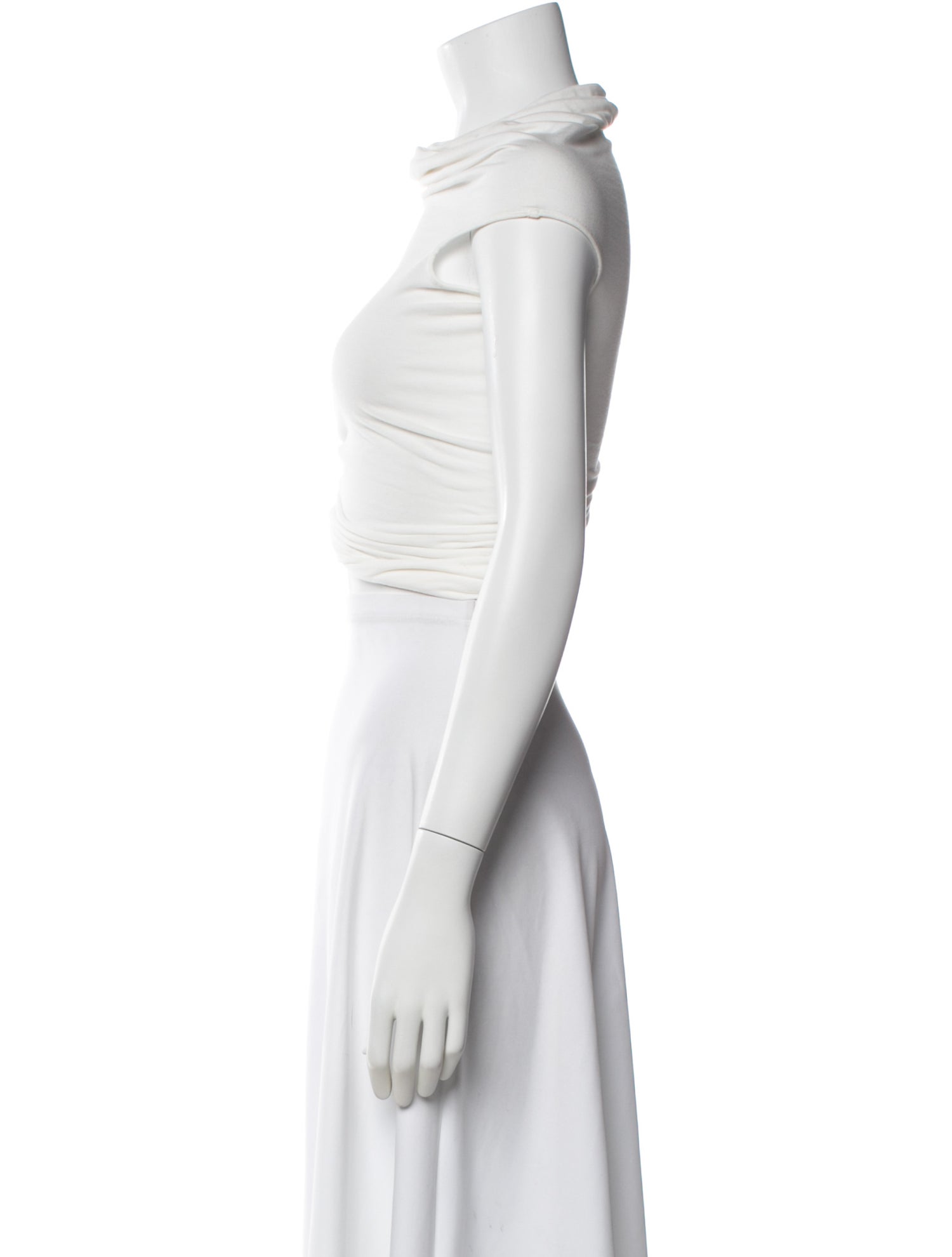 Rick Owens Lilies Asymmetrical Long Sleeve Top