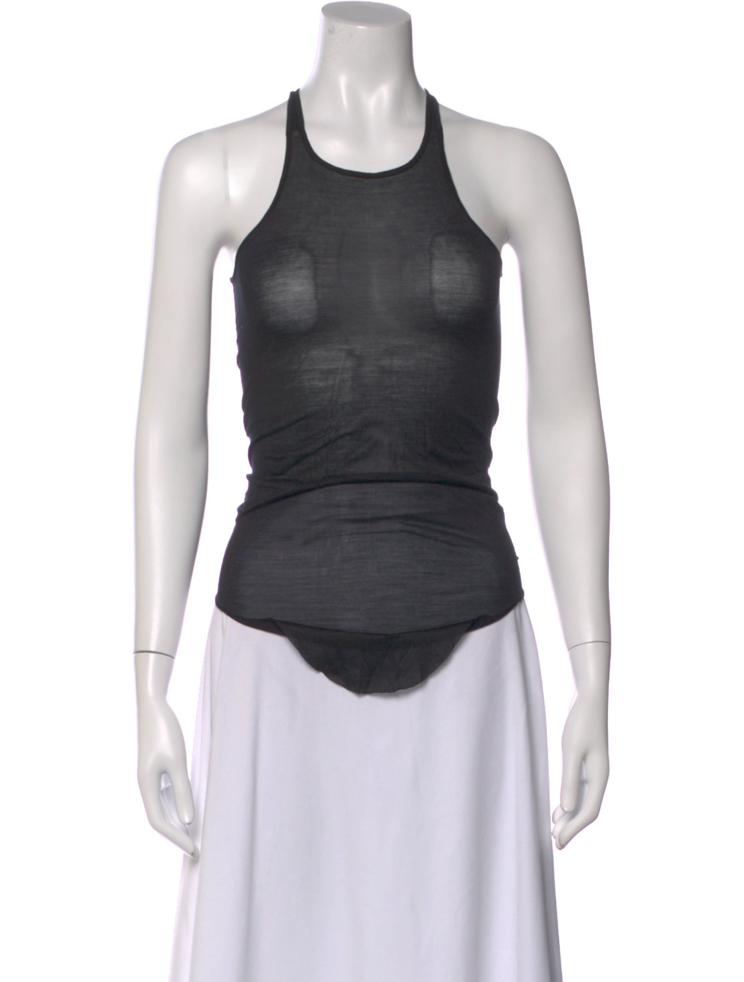 Rick Owens Lilies Crew Neck Sleeveless Top