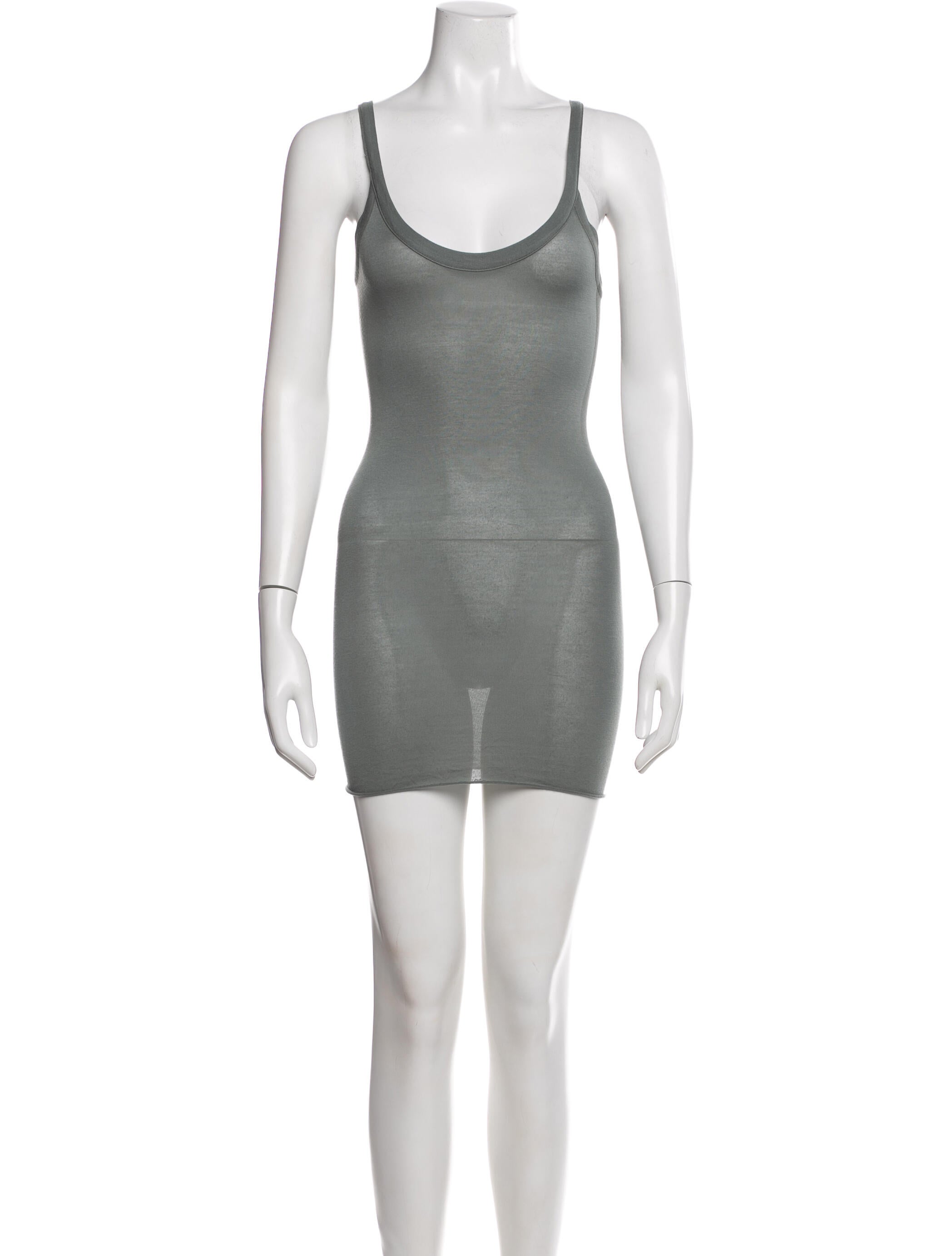 Rick Owens Lilies Scoop Neck Mini Dress