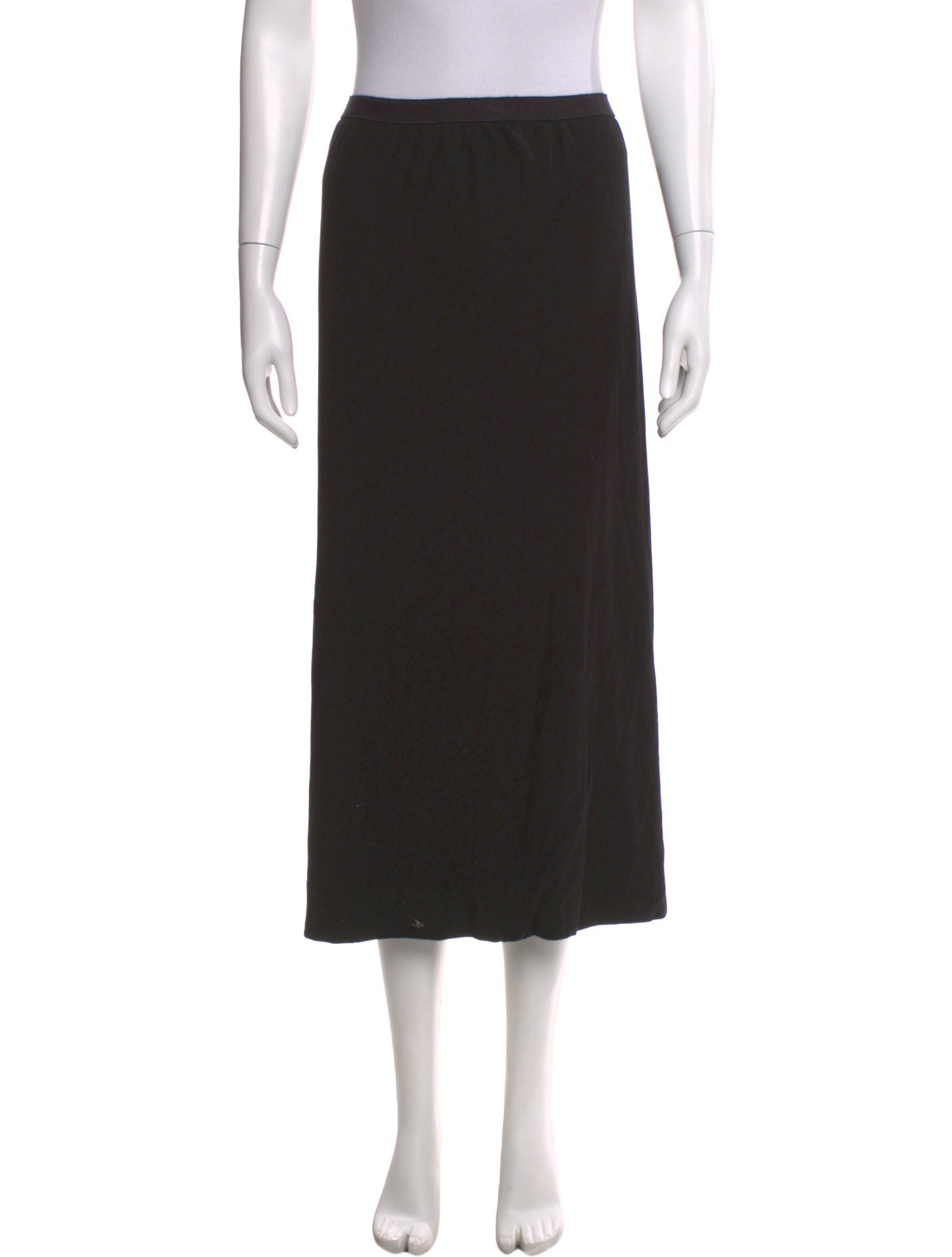 Rick Owens Lilies Raw-Edge Trim Midi Length Skirt