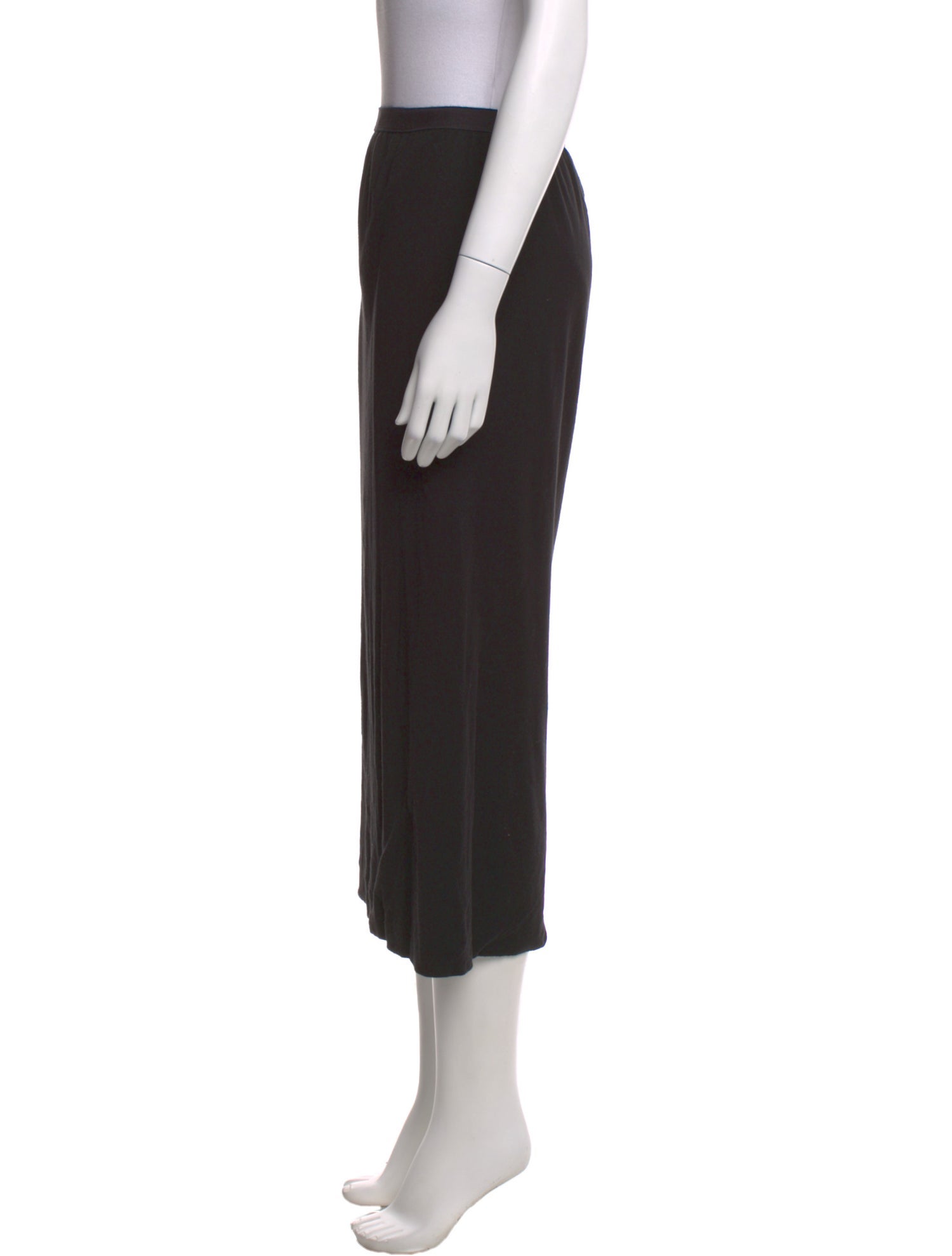Rick Owens Lilies Raw-Edge Trim Midi Length Skirt