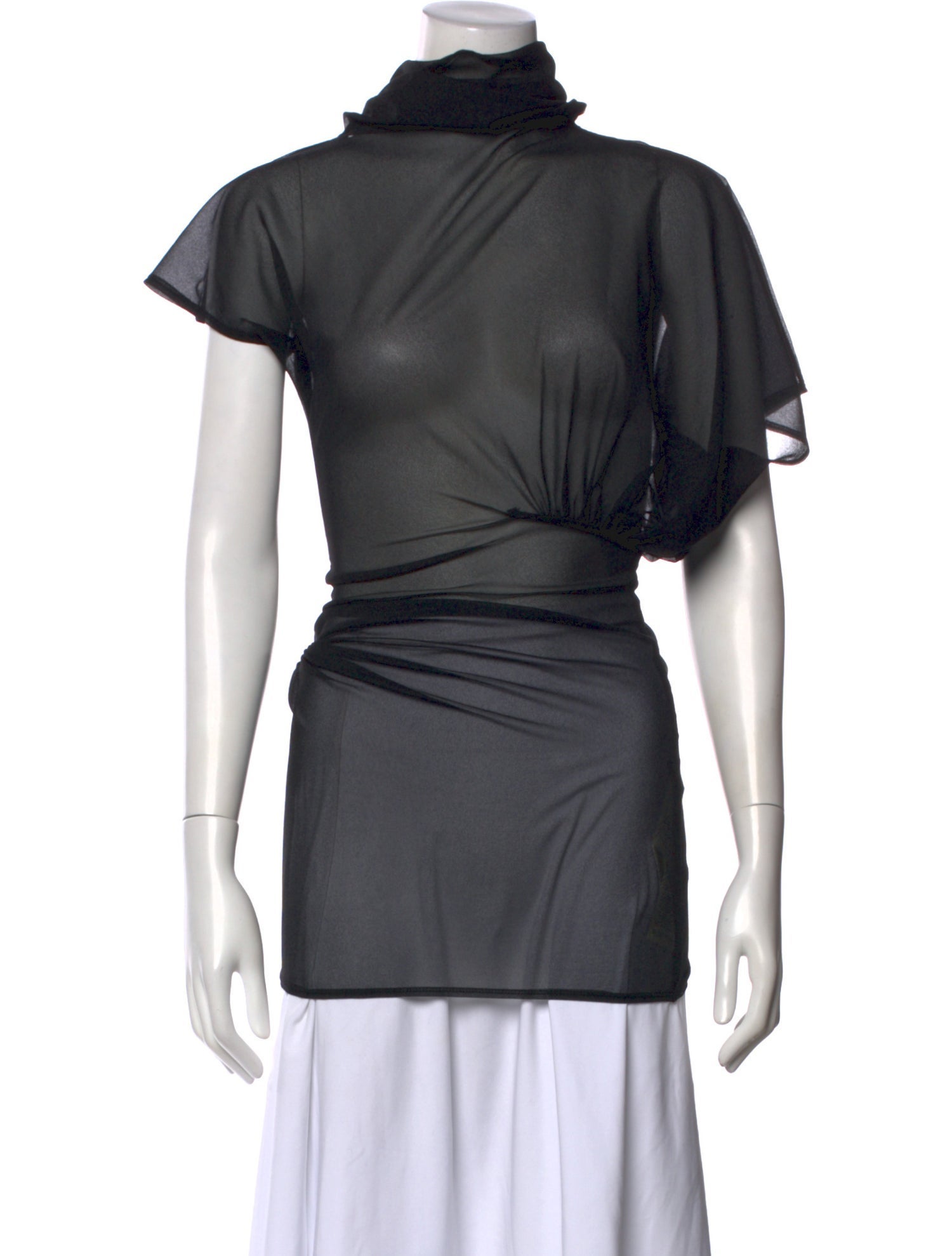 Rick Owens Lilies Turtleneck Short Sleeve Top