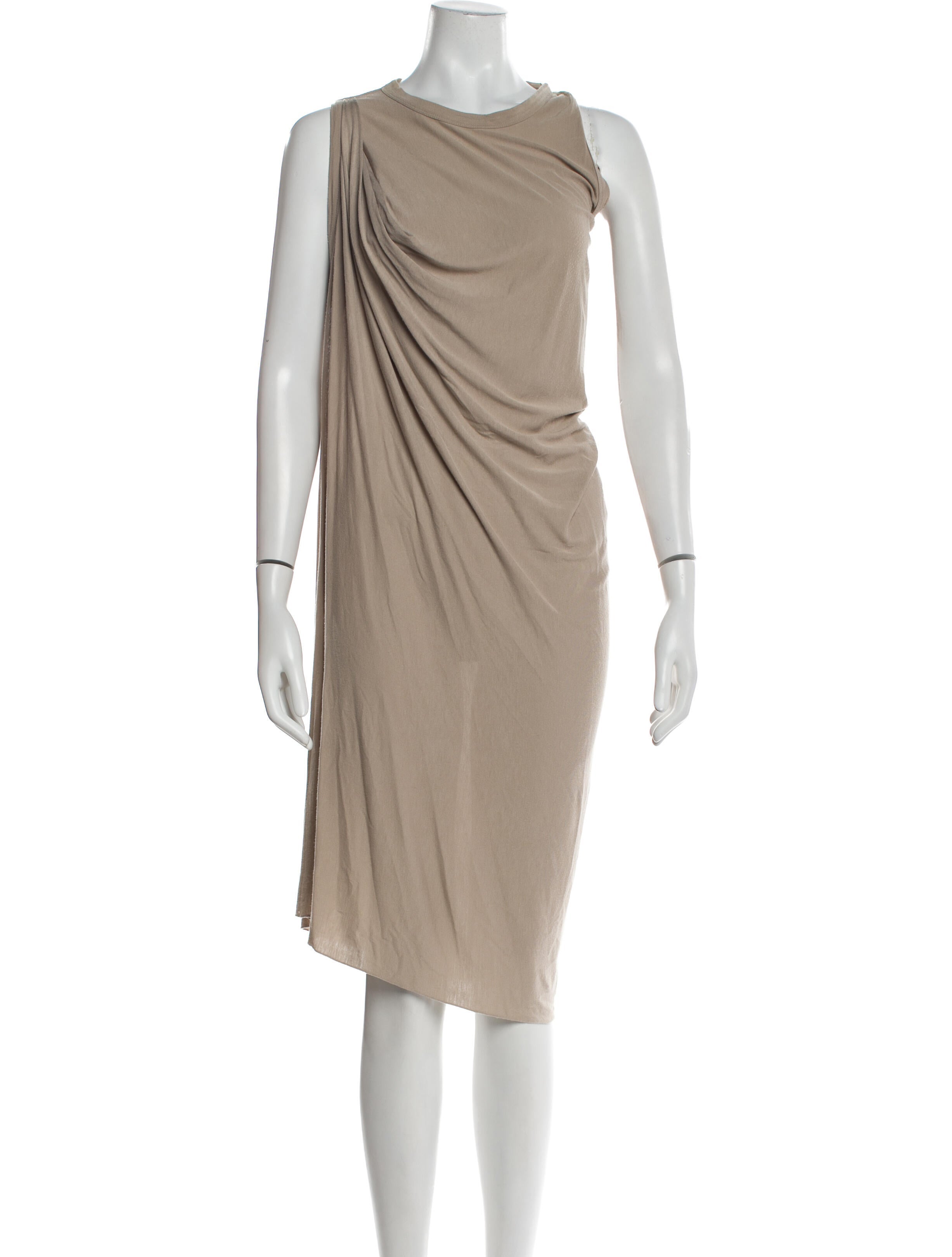 Rick Owens Lilies Silk Midi Length Dress