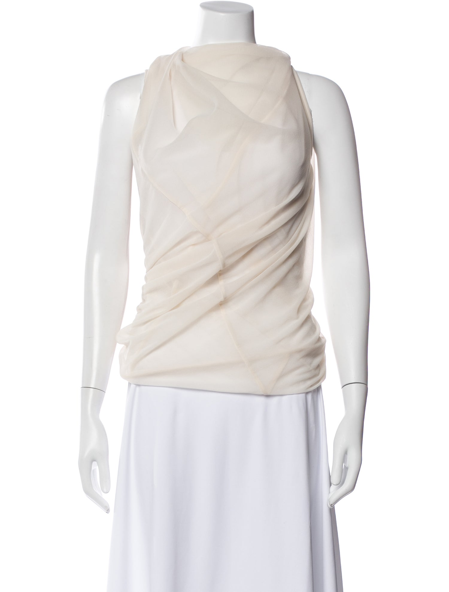 Rick Owens Lilies Asymmetrical Sleeveless Top
