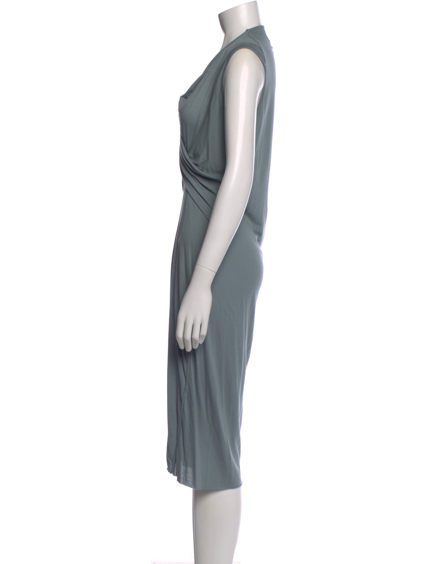 Rick Owens Lilies Cowl Neck Midi Length Dress