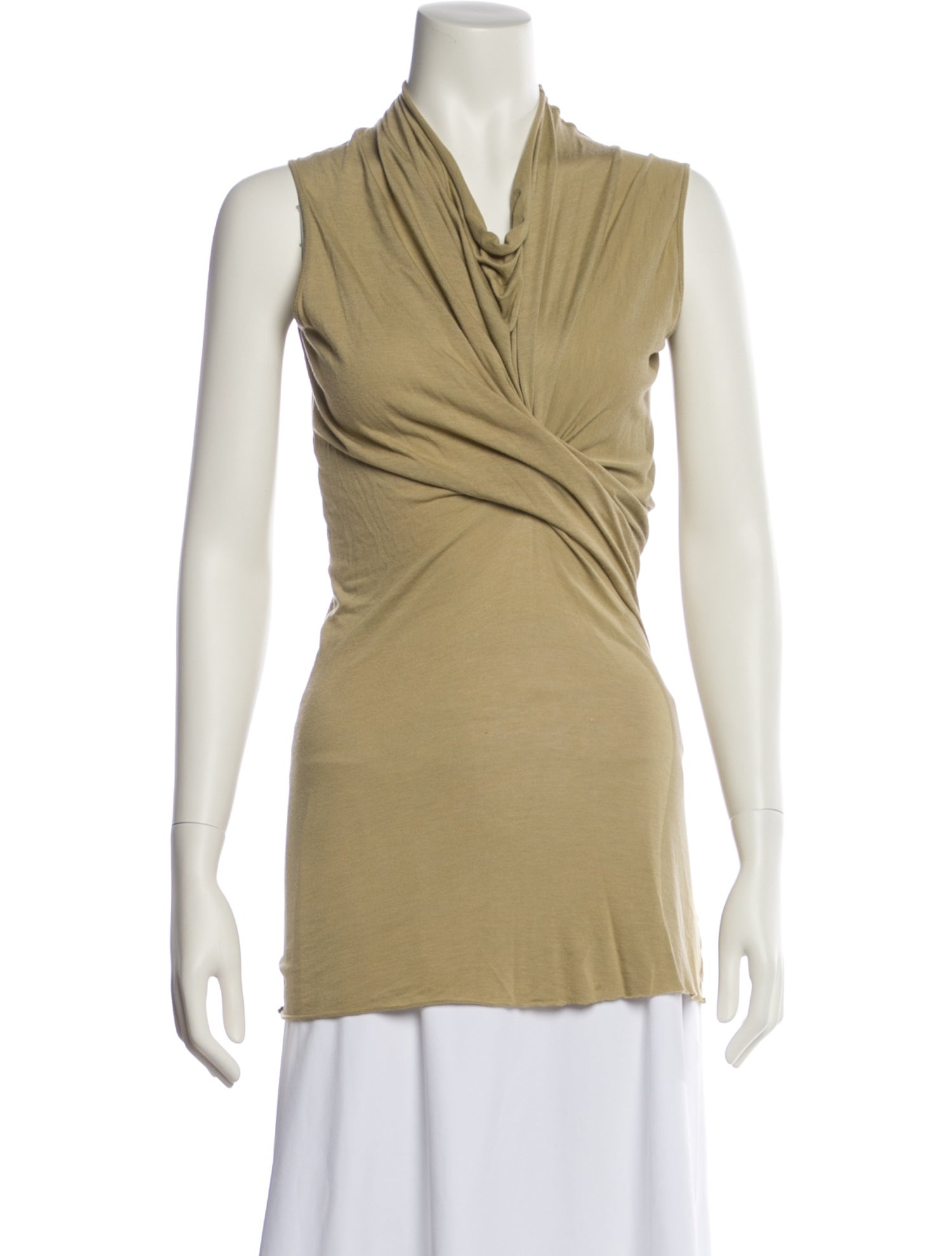 Rick Owens Lilies Cowl Neck Sleeveless Top