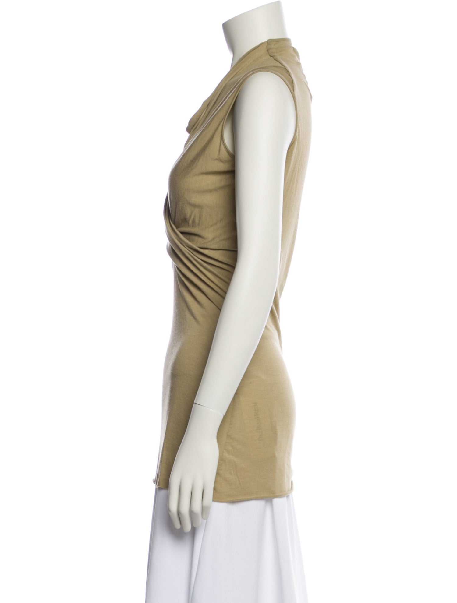 Rick Owens Lilies Cowl Neck Sleeveless Top