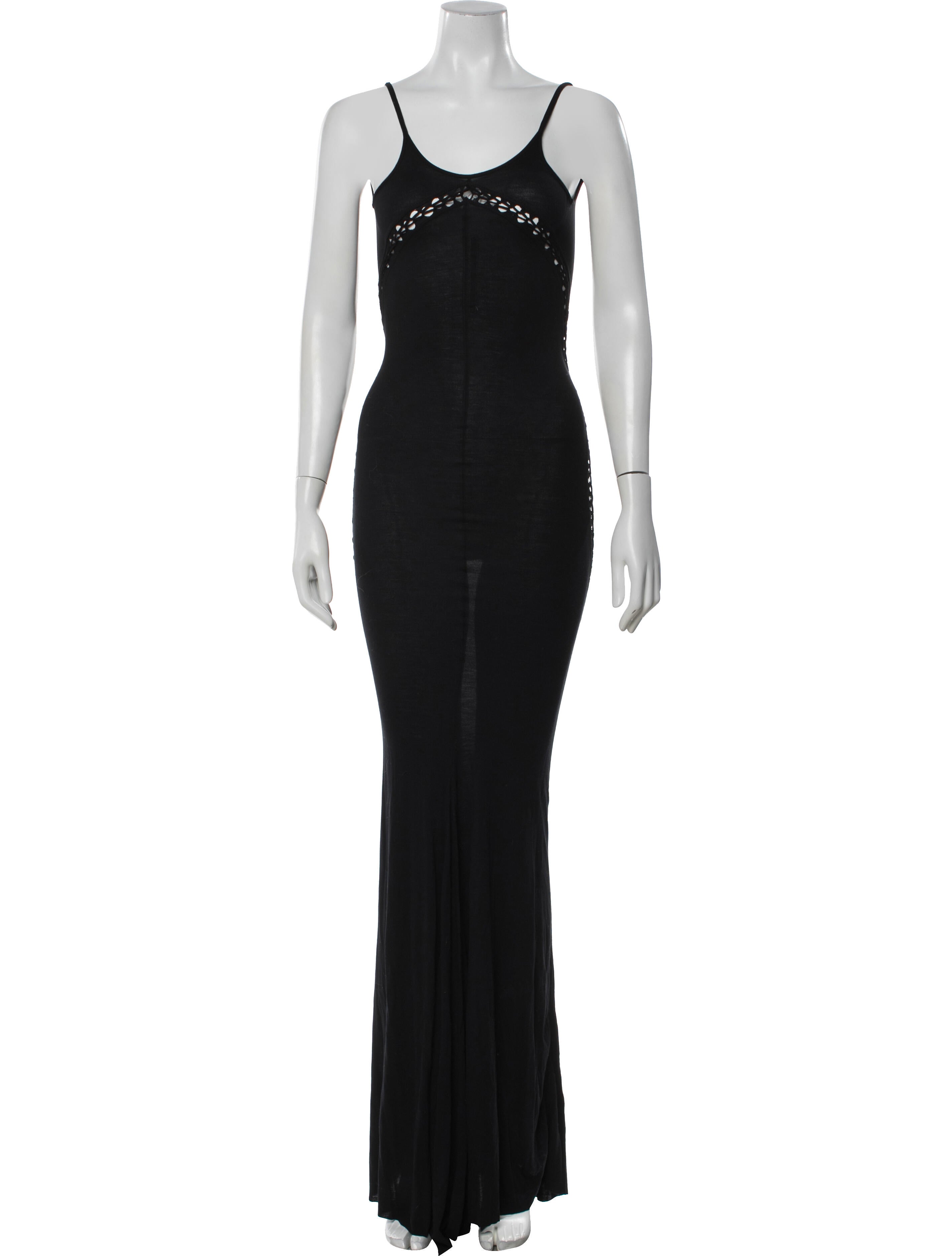 Rick Owens Lilies Scoop Neck Long Dress