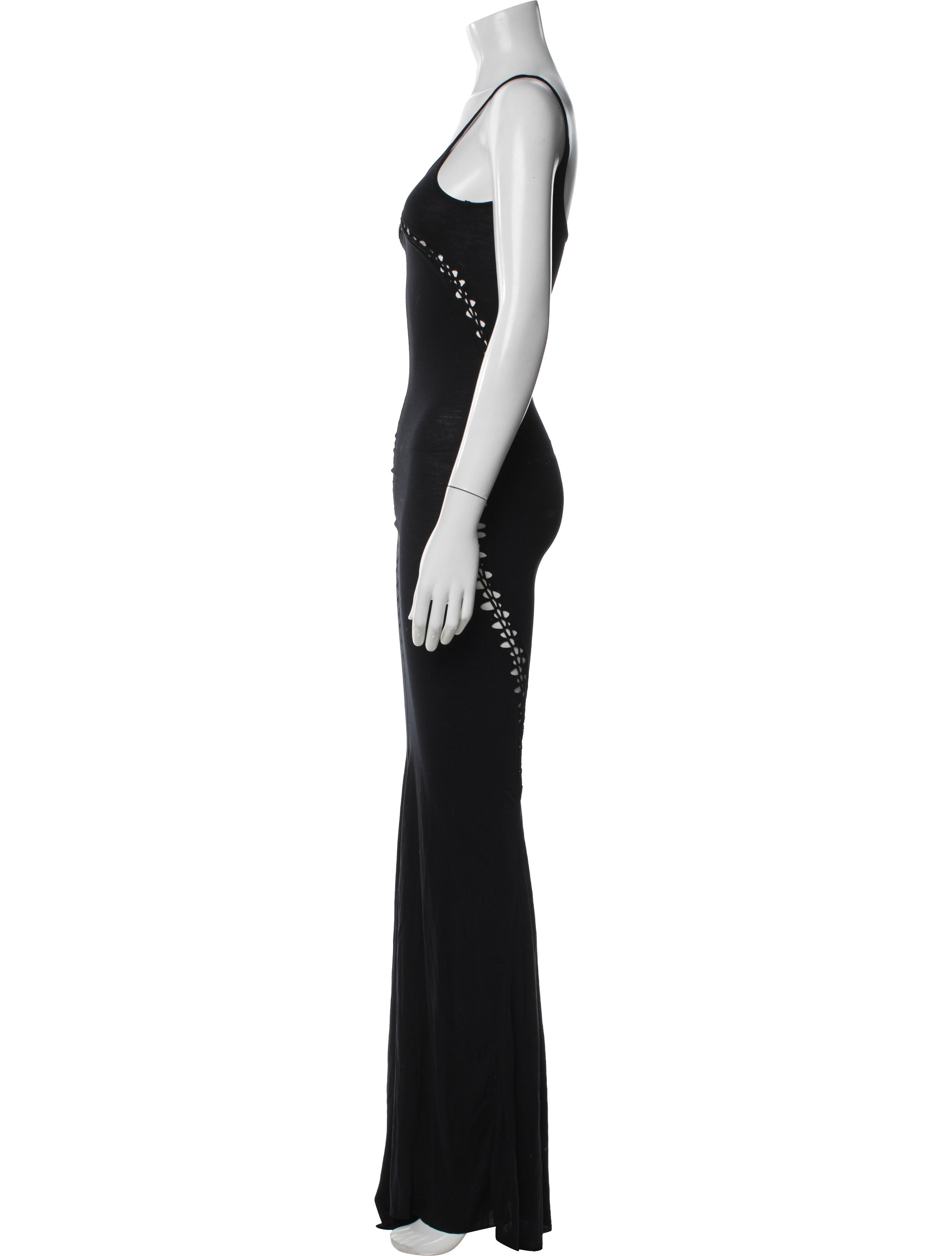 Rick Owens Lilies Scoop Neck Long Dress