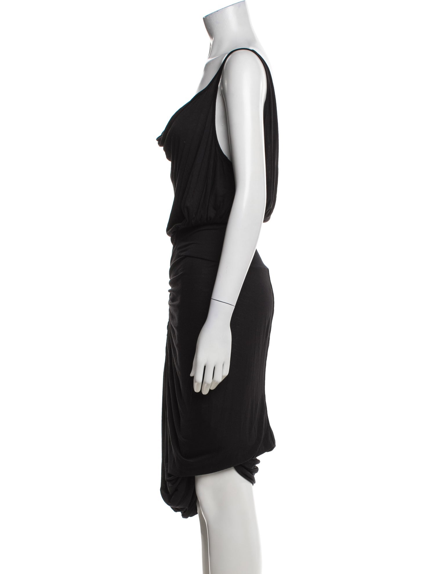 Rick Owens Lilies Cowl Neck Midi Length Dress