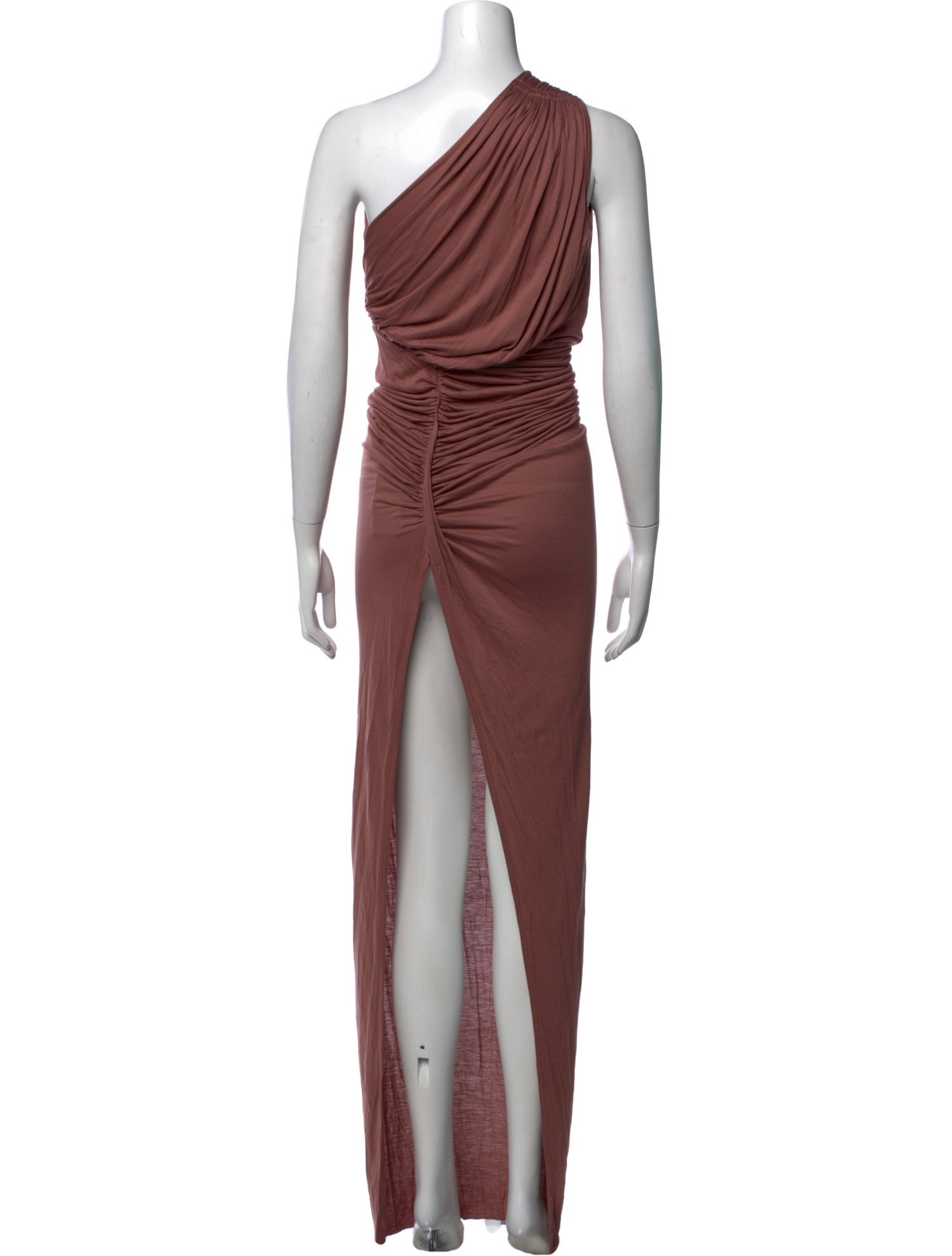 rick owens brown dress Owens, Strapless coated denim gown, Women, Brown, S, Dresses, Cotton blend length gown Rick Owens DRKSHDW one-shoulder long-sleeve