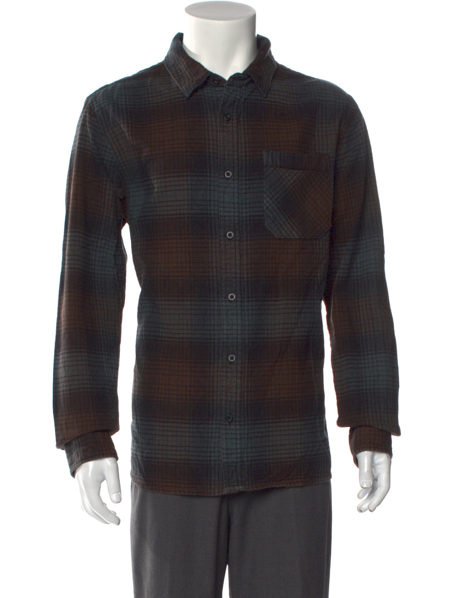 Roark Plaid Print Long Sleeve Shirt