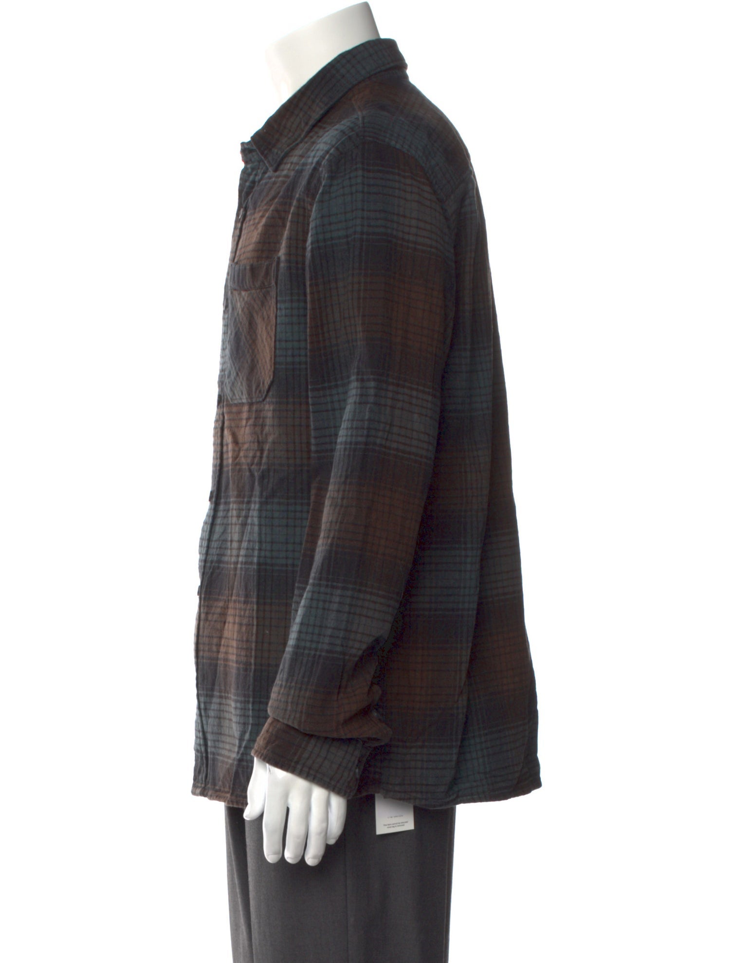 Roark Plaid Print Long Sleeve Shirt