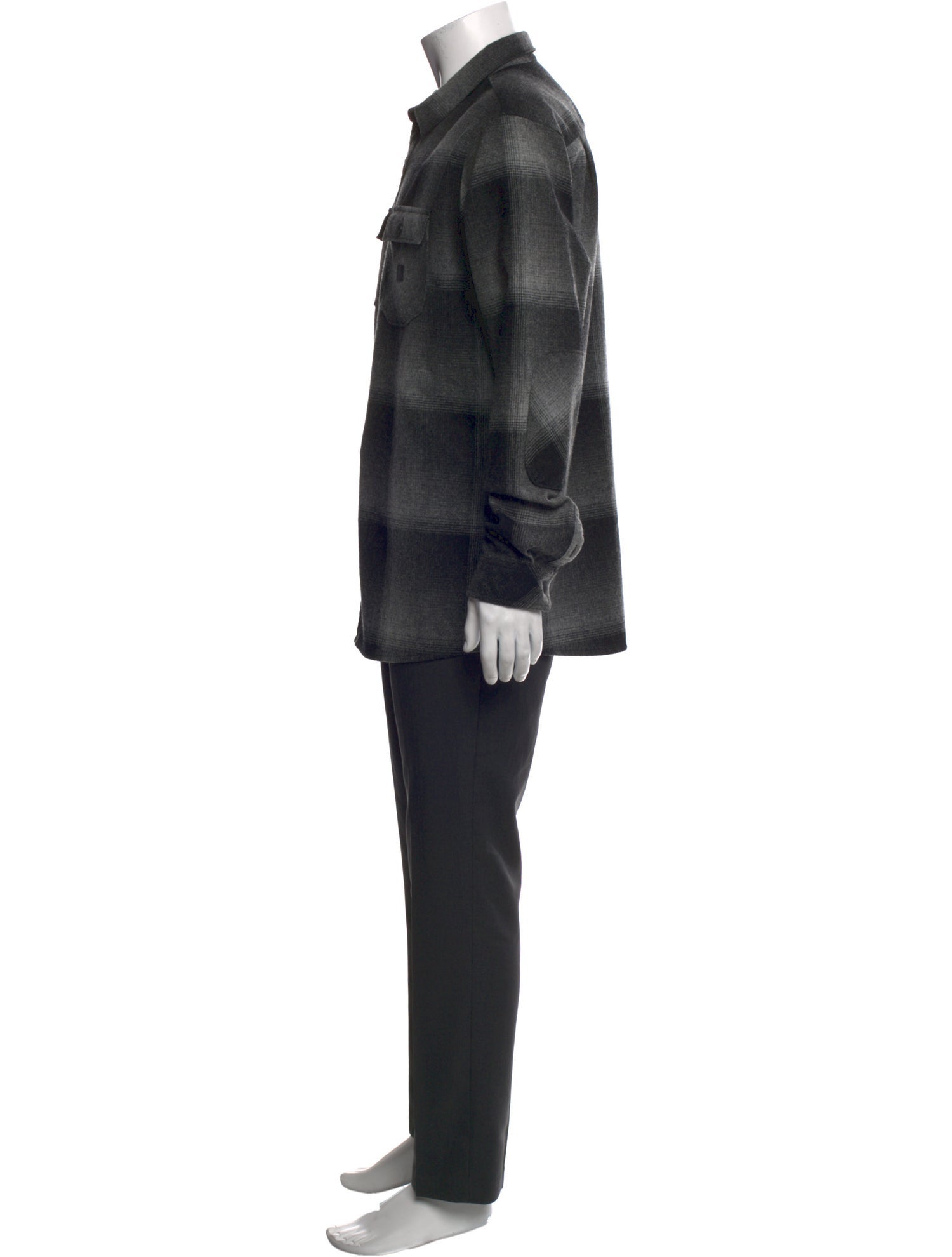 Roark Wool Plaid Print Shirt