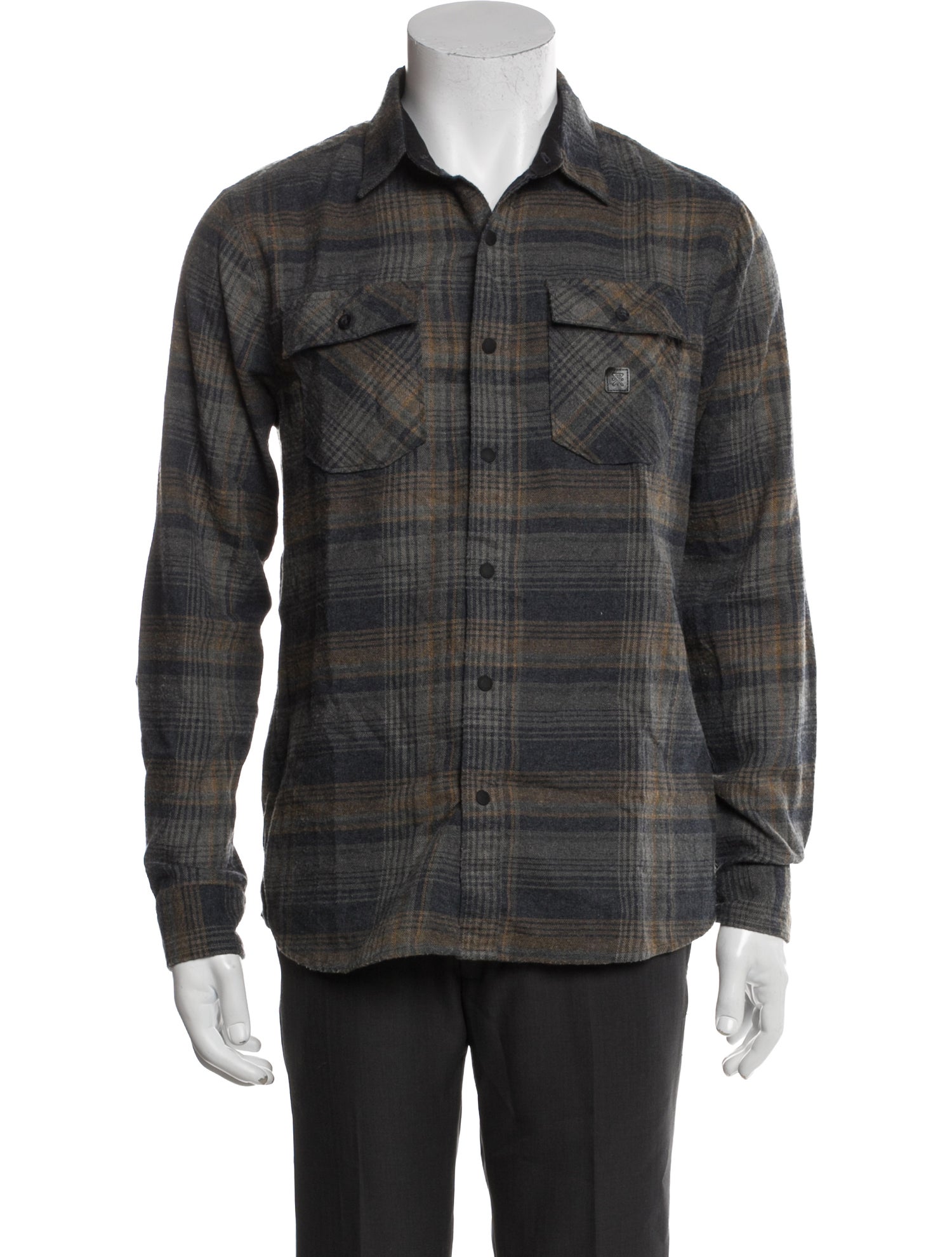 Roark Plaid Print Long Sleeve Western Shirt
