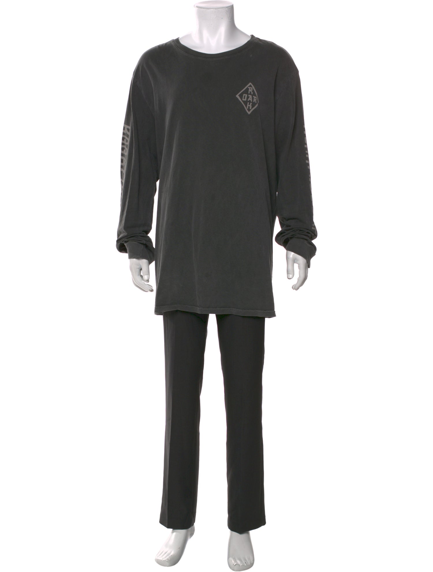 Roark Graphic Print Scoop Neck Henley