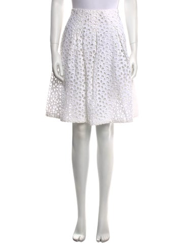 Pieces Uniques Skirts Lace Pattern Knee-Length Skirt M