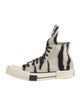 Rick Owens Drkshdw x Converse Shearling Animal Print Sneakers