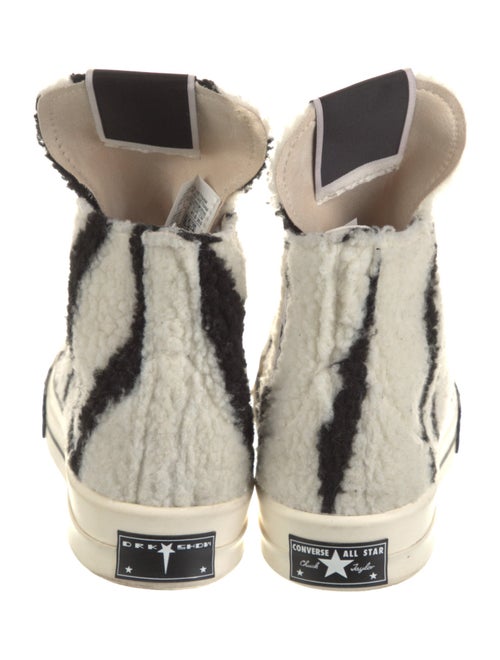 Rick Owens Drkshdw x Converse Shearling Animal Print Sneakers