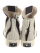 Rick Owens Drkshdw x Converse Shearling Animal Print Sneakers