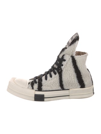 Rick Owens Drkshdw x Converse Faux Fur Printed Sneakers