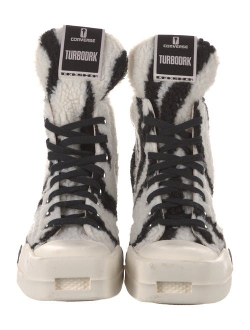 Rick Owens Drkshdw x Converse Faux Fur Printed Sneakers