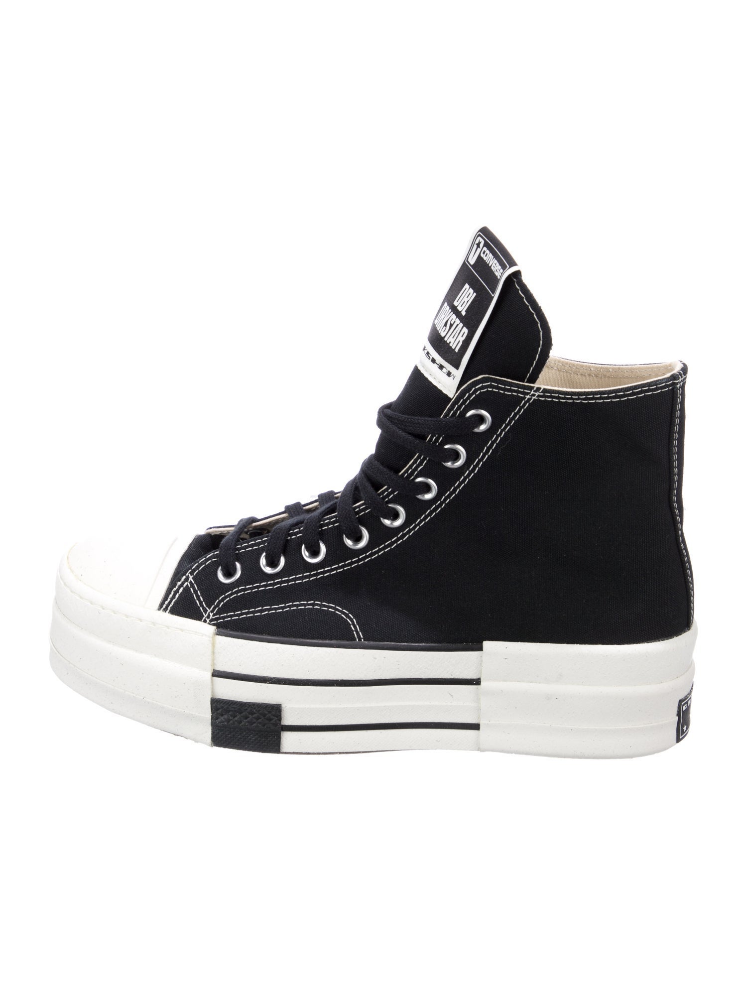 Rick Owens Drkshdw x Converse Canvas Colorblock Pattern Sneakers