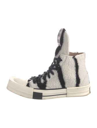 Rick Owens Drkshdw x Converse Fur Printed Sneakers
