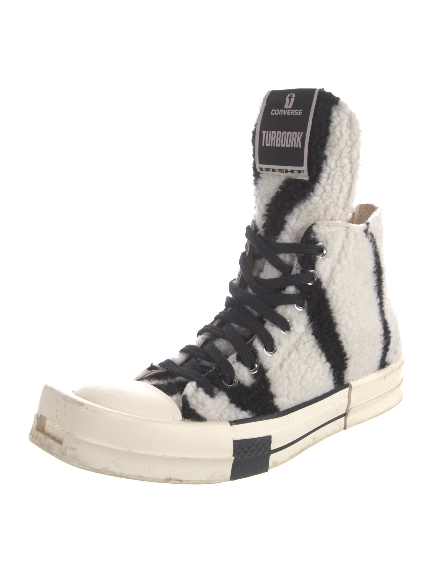 Rick Owens Drkshdw x Converse Fur Printed Sneakers