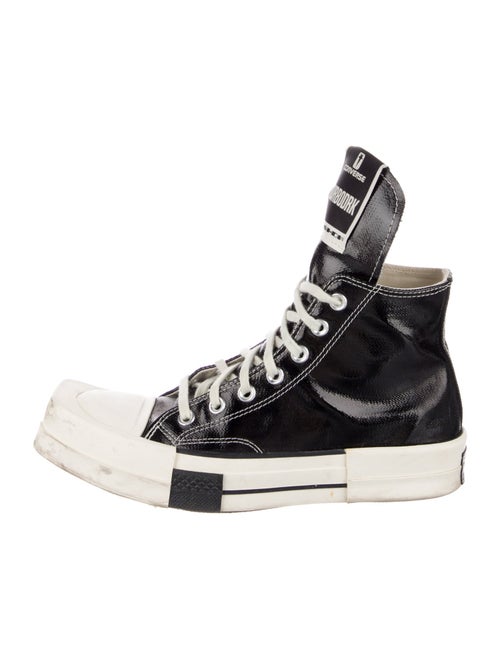 Rick Owens Drkshdw x Converse Patent Leather Colorblock Pattern Sneakers