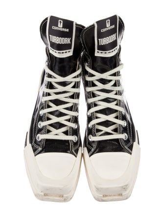Rick Owens Drkshdw x Converse Patent Leather Colorblock Pattern Sneakers