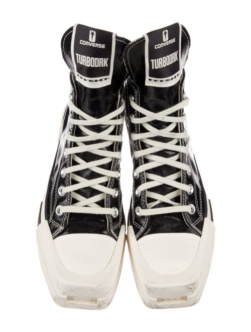 Rick Owens Drkshdw x Converse Patent Leather Colorblock Pattern Sneakers
