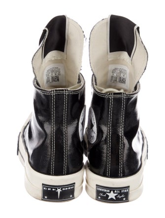 Rick Owens Drkshdw x Converse Patent Leather Colorblock Pattern Sneakers
