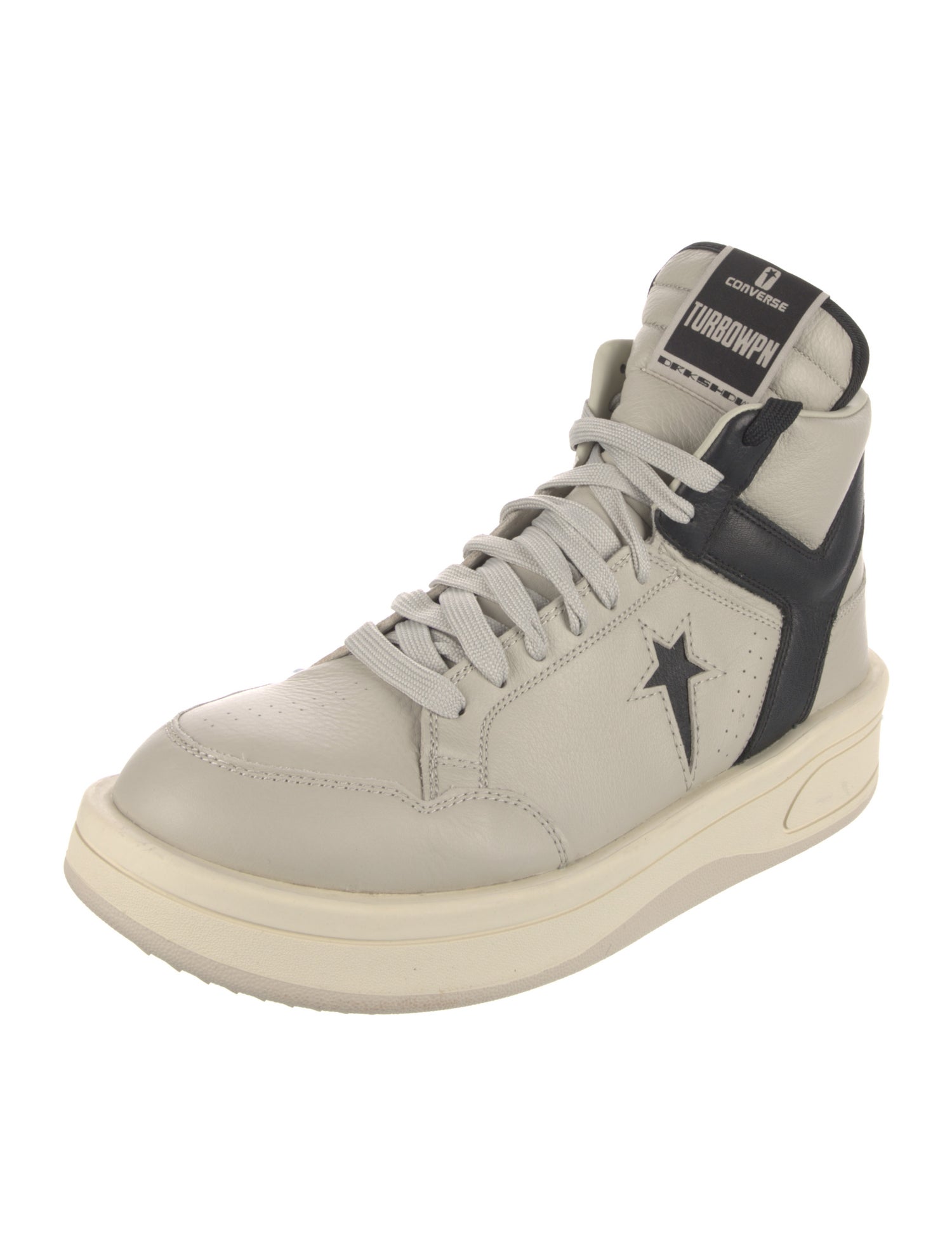 Rick Owens Drkshdw x Converse Leather Colorblock Pattern Sneakers