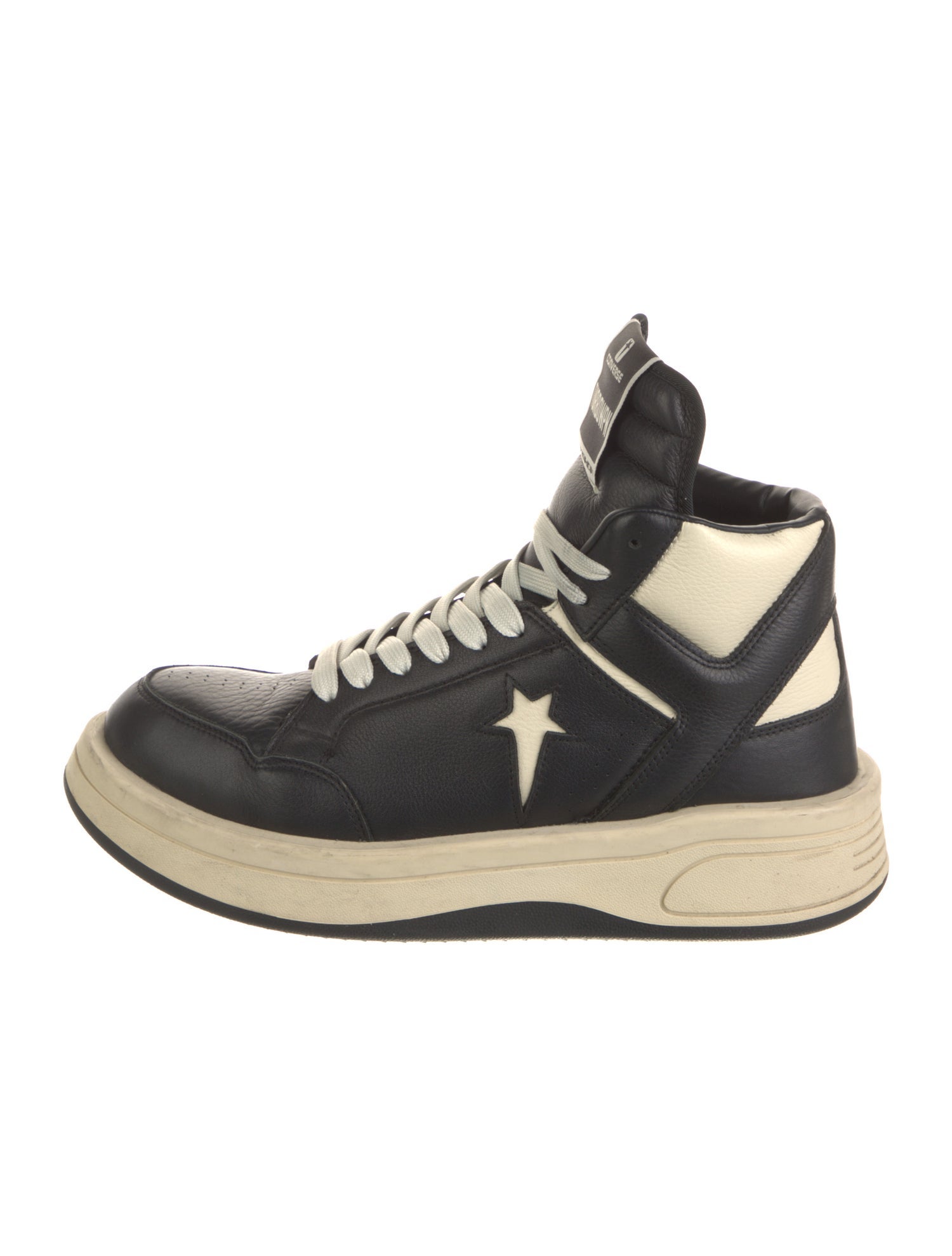 Rick Owens Drkshdw x Converse Leather Colorblock Pattern Sneakers