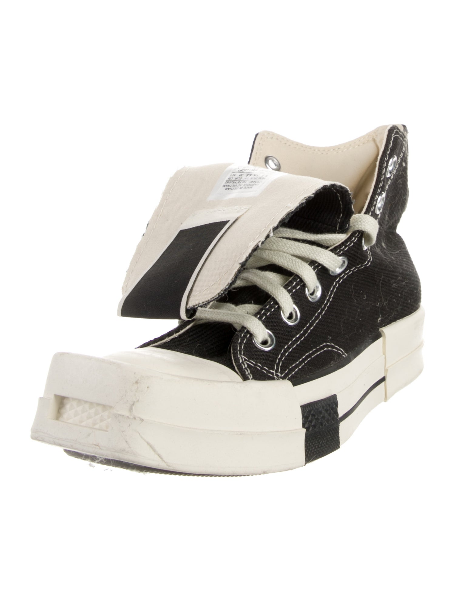 Rick Owens Drkshdw x Converse Canvas Colorblock Pattern Sneakers