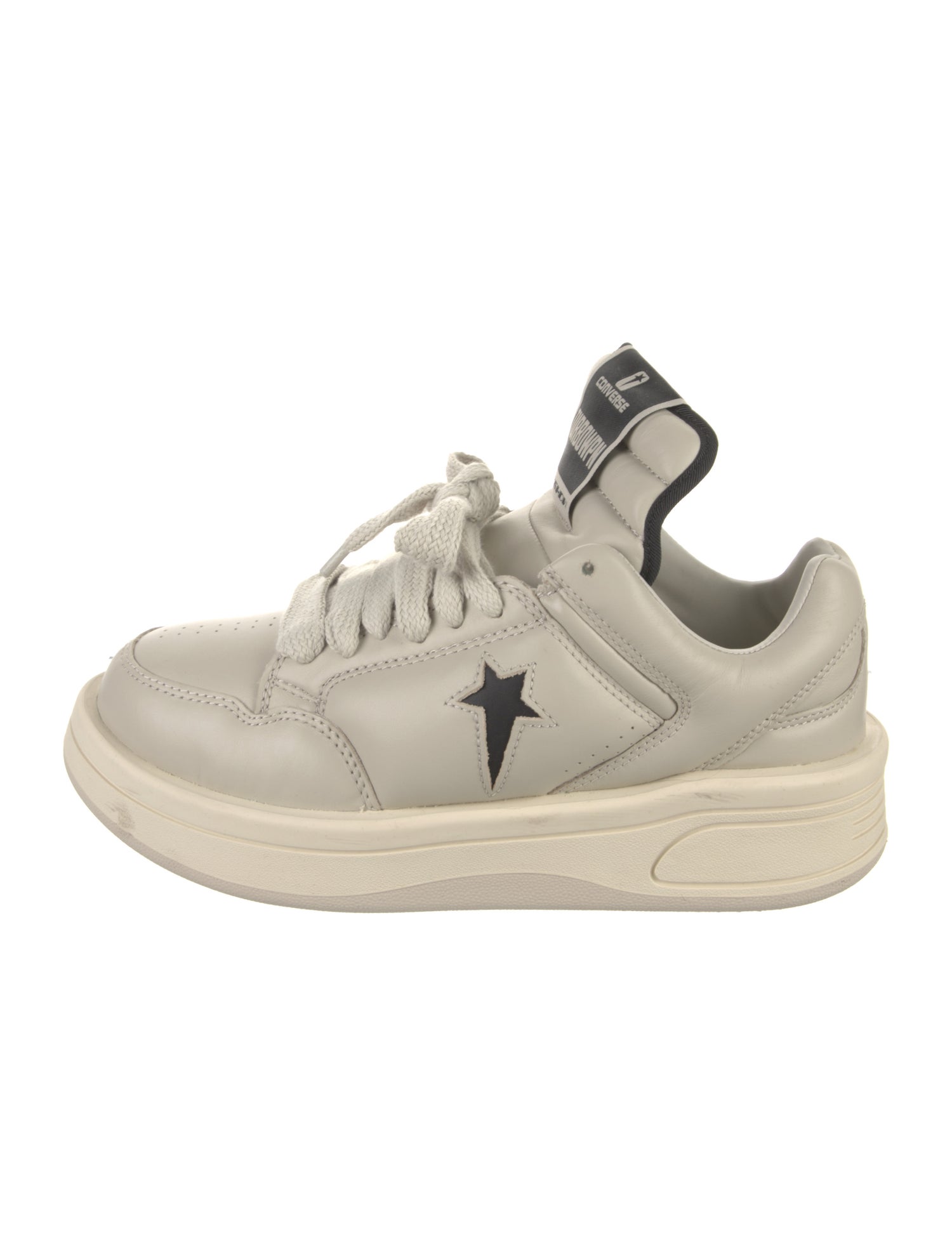 Rick Owens Drkshdw x Converse Leather Printed Chunky Sneakers