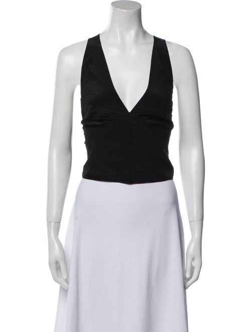 Realisation Par x Elvis Presley Silk V-Neck Crop Top