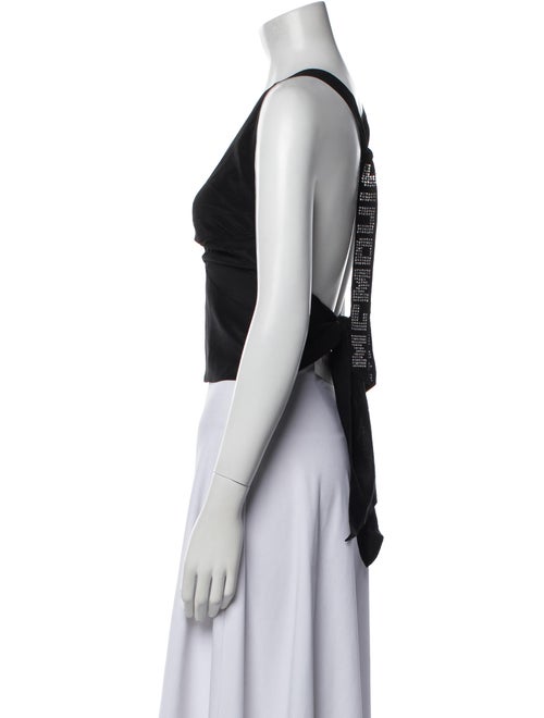 Realisation Par x Elvis Presley Silk V-Neck Crop Top